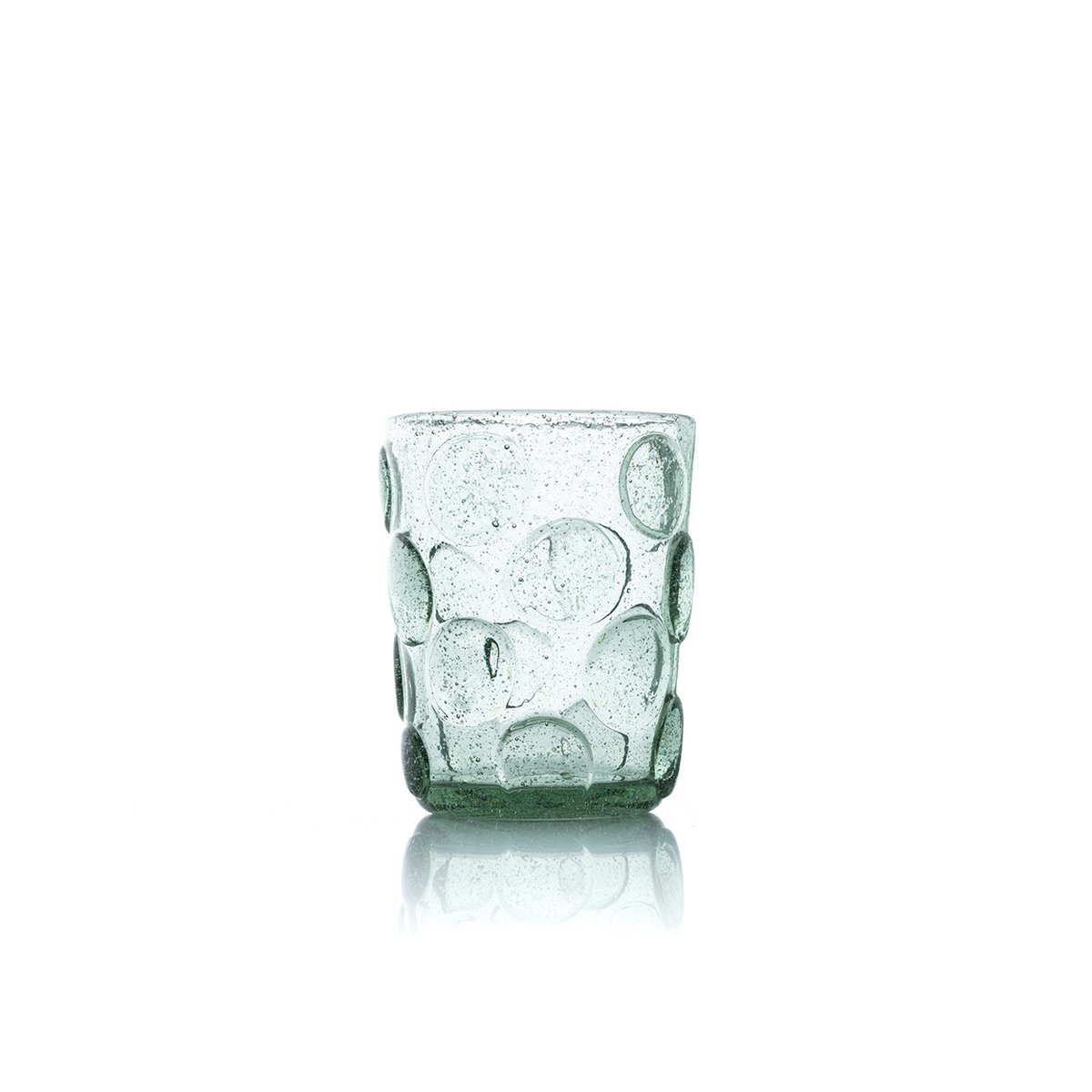 Das Frosted Dot Wasserglas – Aqua