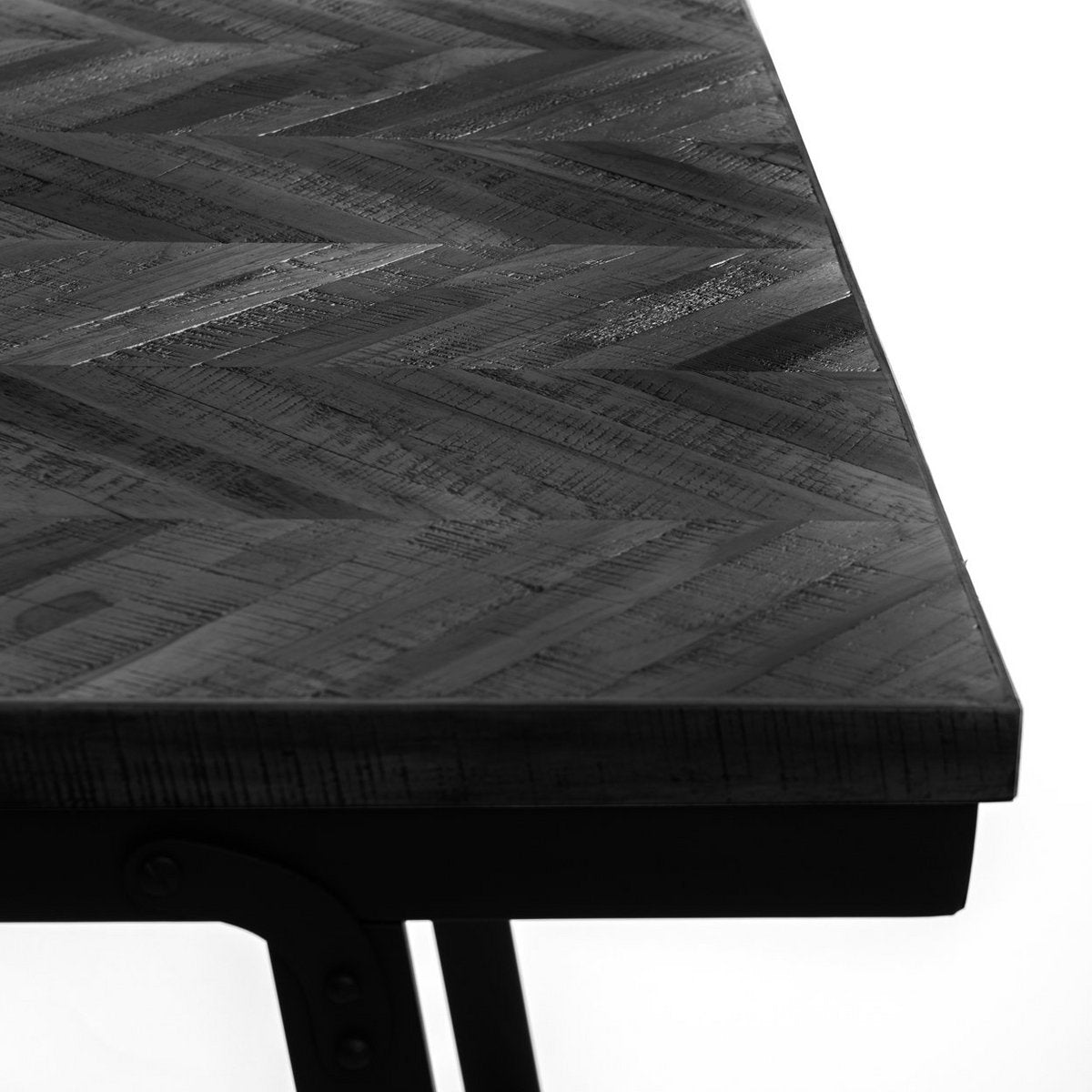 Der Herringbone-Hochtisch – Schwarz – 140 cm