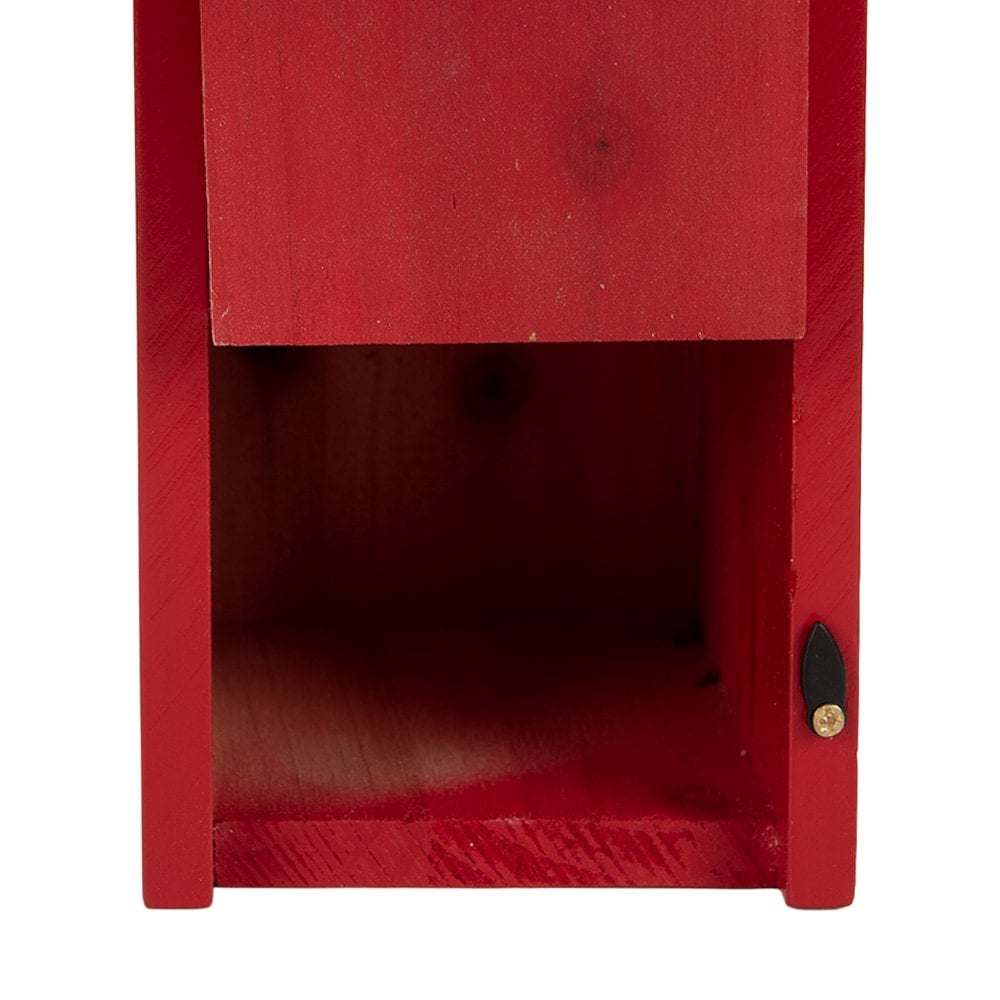 Vogelhaus 14x12x21 cm rotes Holz