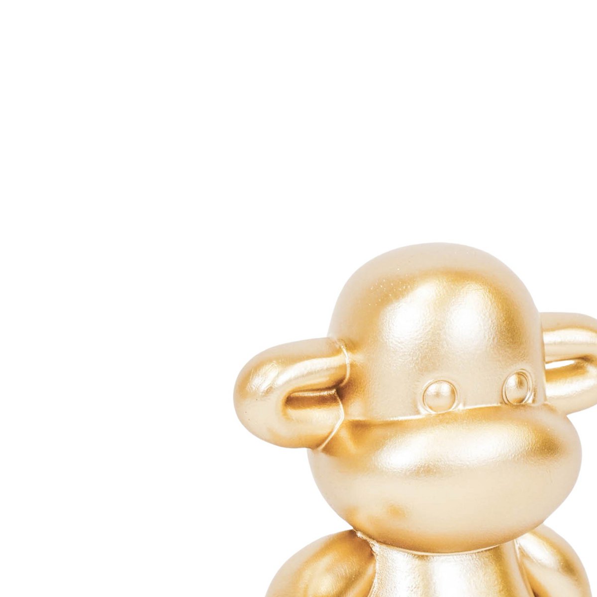 Ornament - Affenfigur 'The Legend'- Polyresin - Gold - 20,5x13,5x35 cm