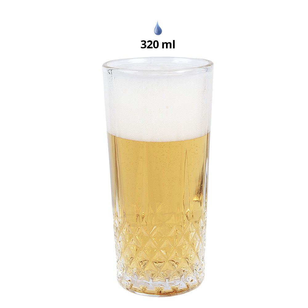 Wasserglas 320 ml Trinkbecher aus transparentem Glas
