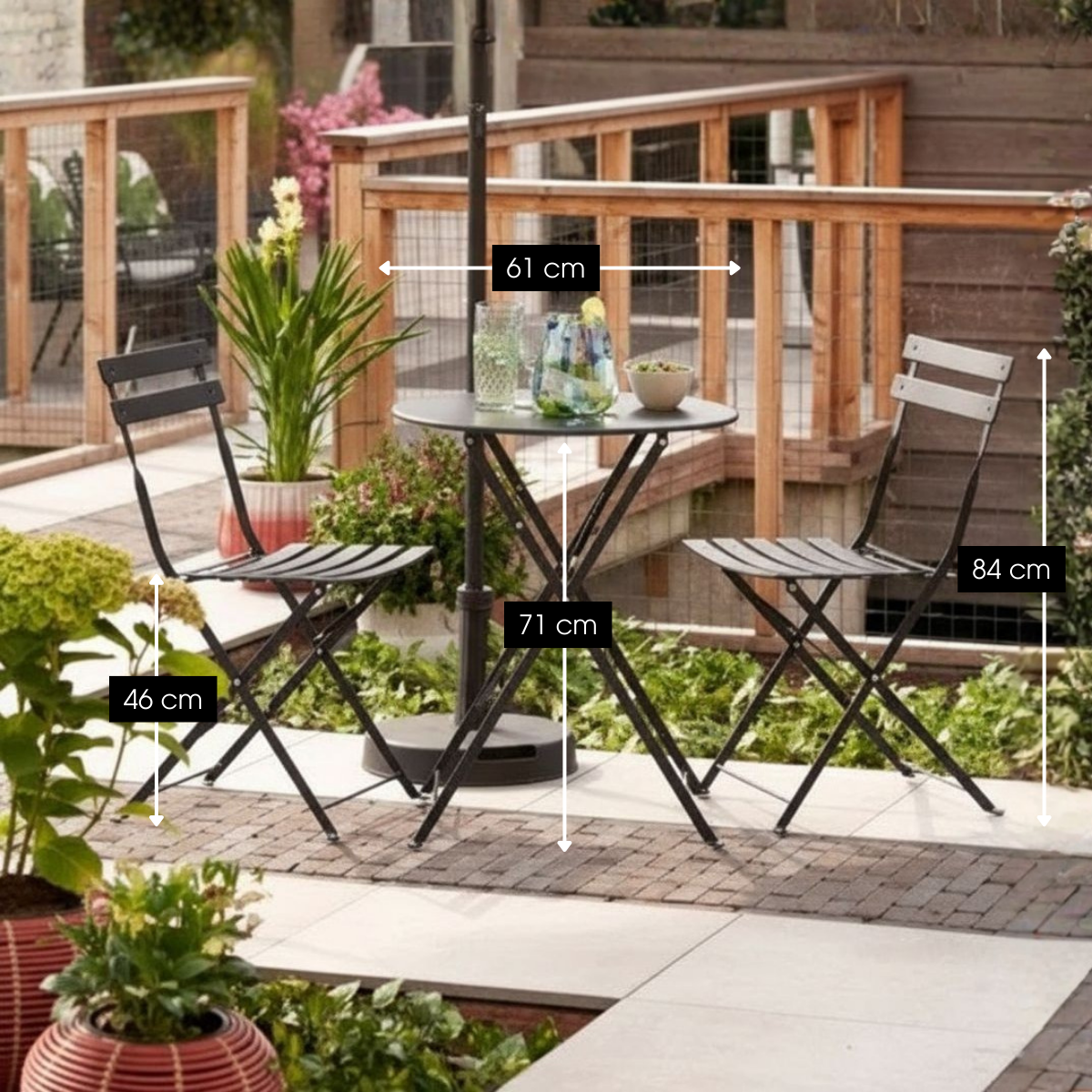 Garten-Bistro-Set Laurence Black