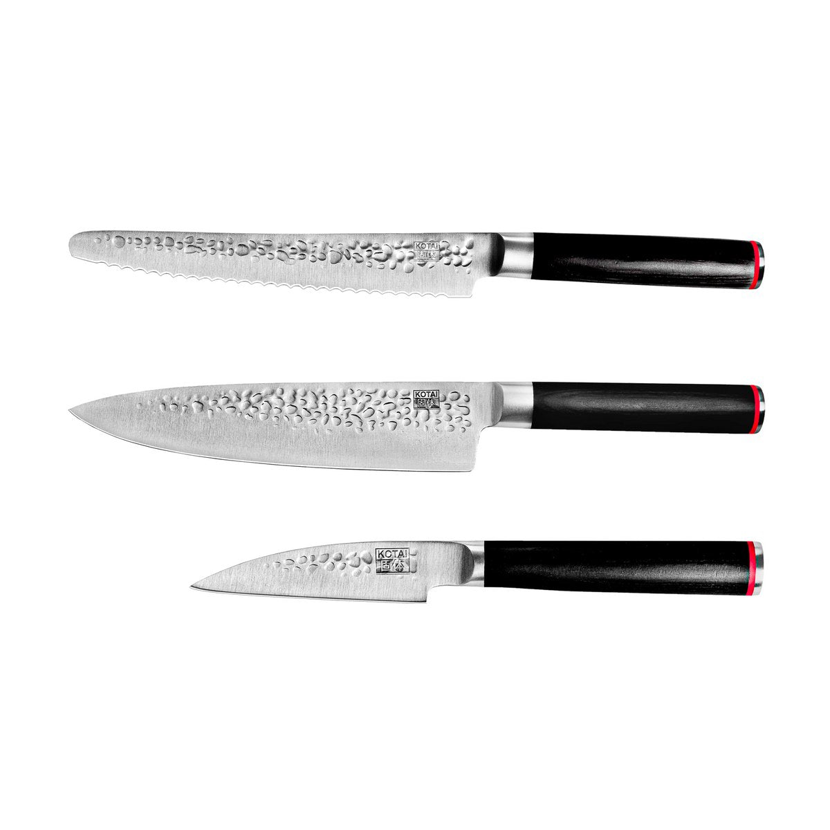 Messerset - The Essential Set: 3 Messer (Schälmesser + Gyuto + Brotmesser)