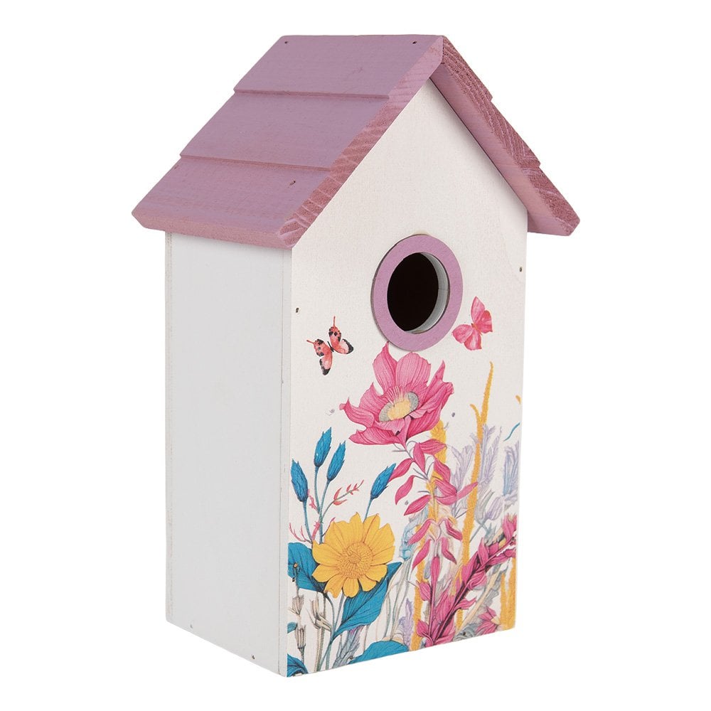 Vogelhaus 15x10x22 cm weißes Holz