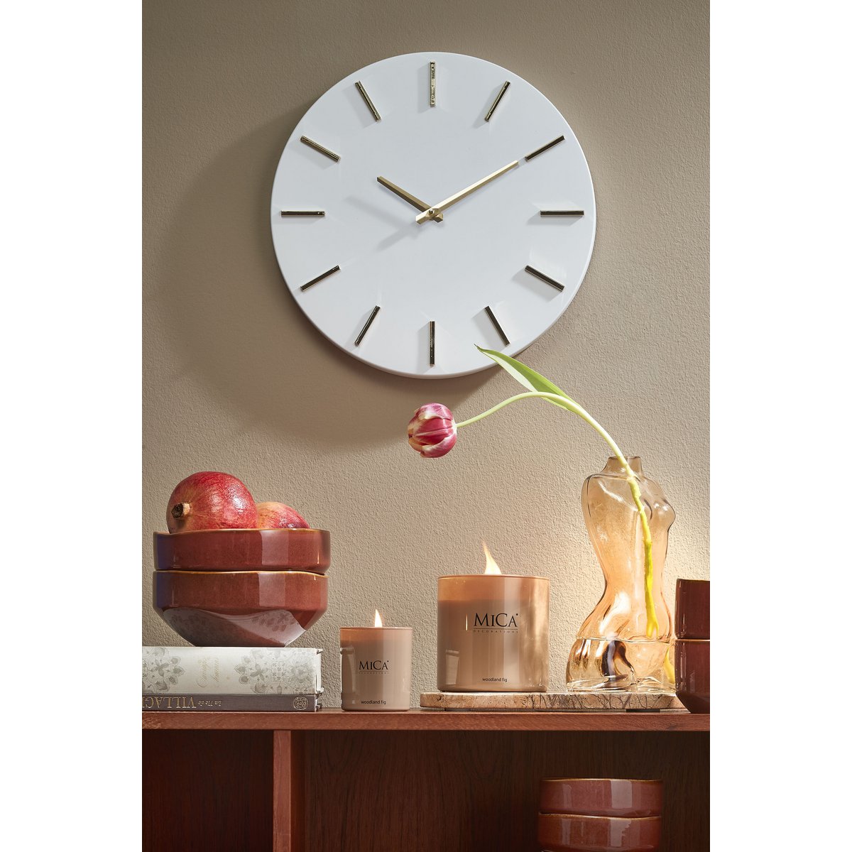 Wanduhr Brixen Weiß