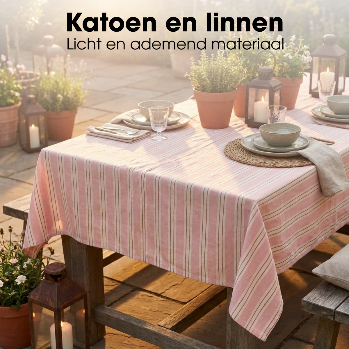 Tischdecke Rosa