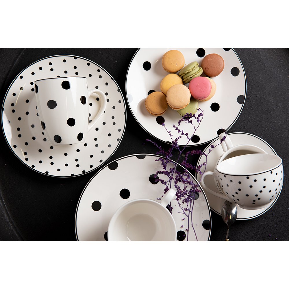 Tasse und Untertasse 12x9x6 cm / Ø 14x2 cm / 250 ml