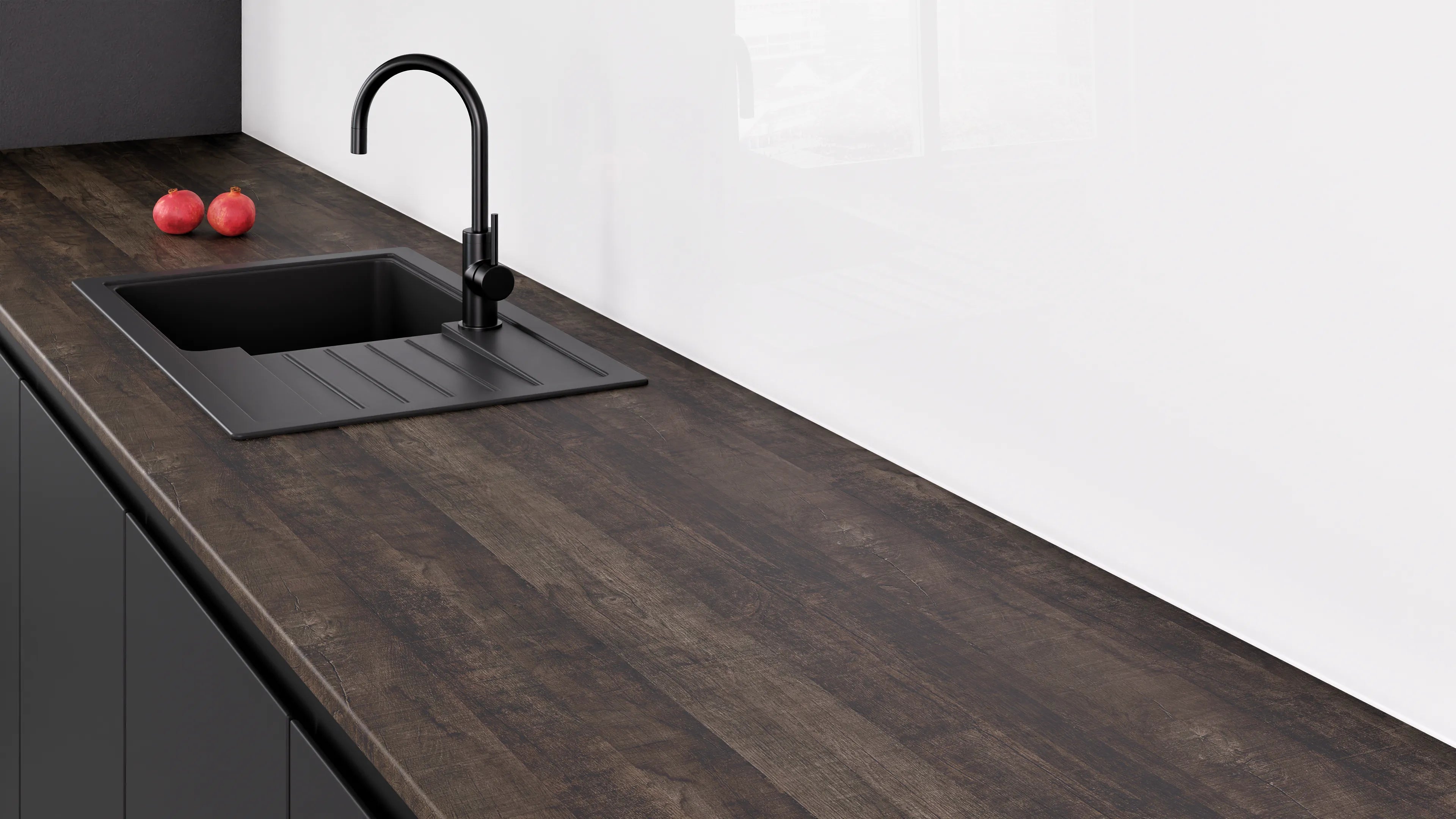 Arbeitsplatte - Dark Wooden Structure