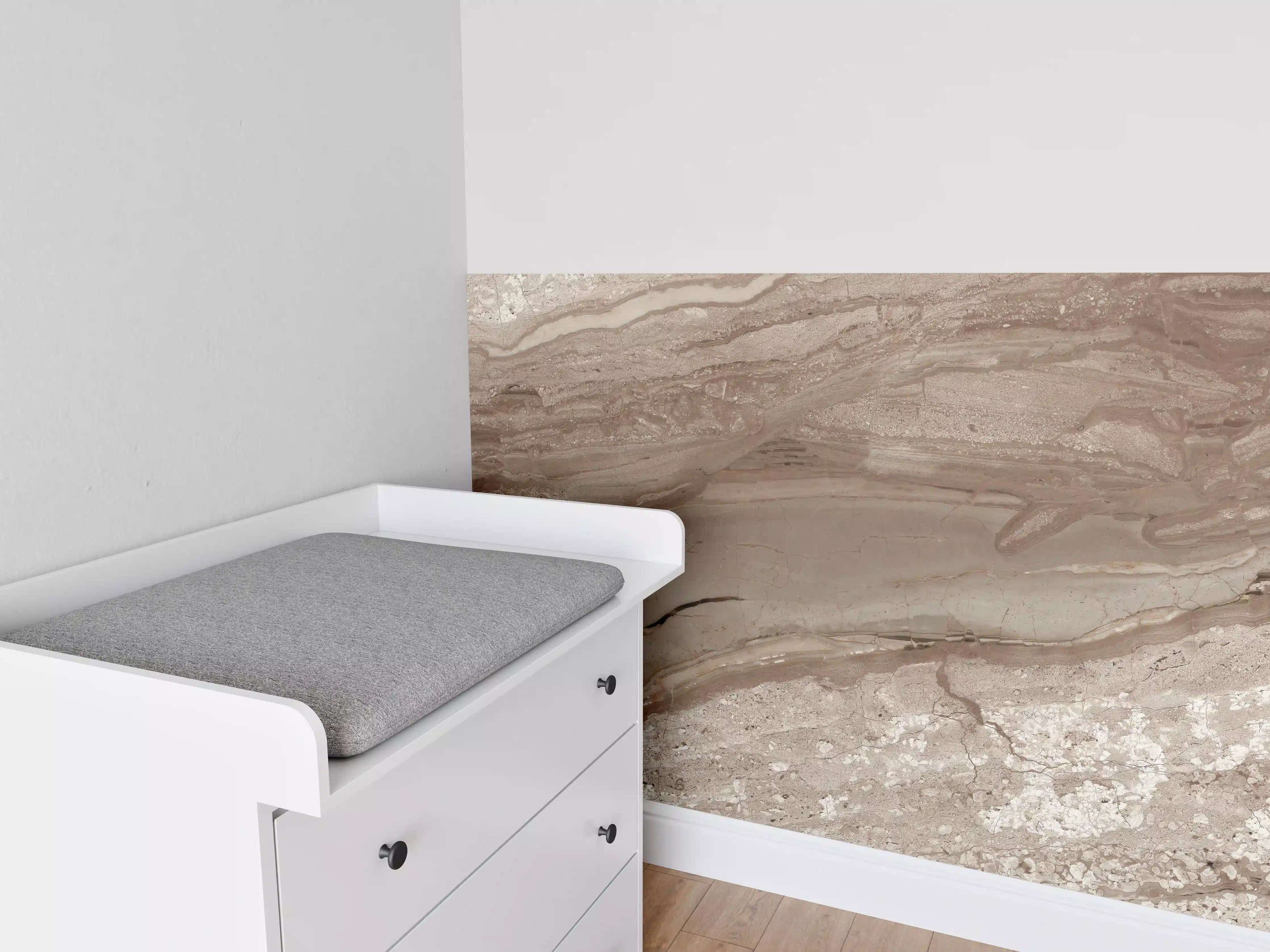 Babyzimmer Wandgestaltung - Dunkler Diana royal Marmor