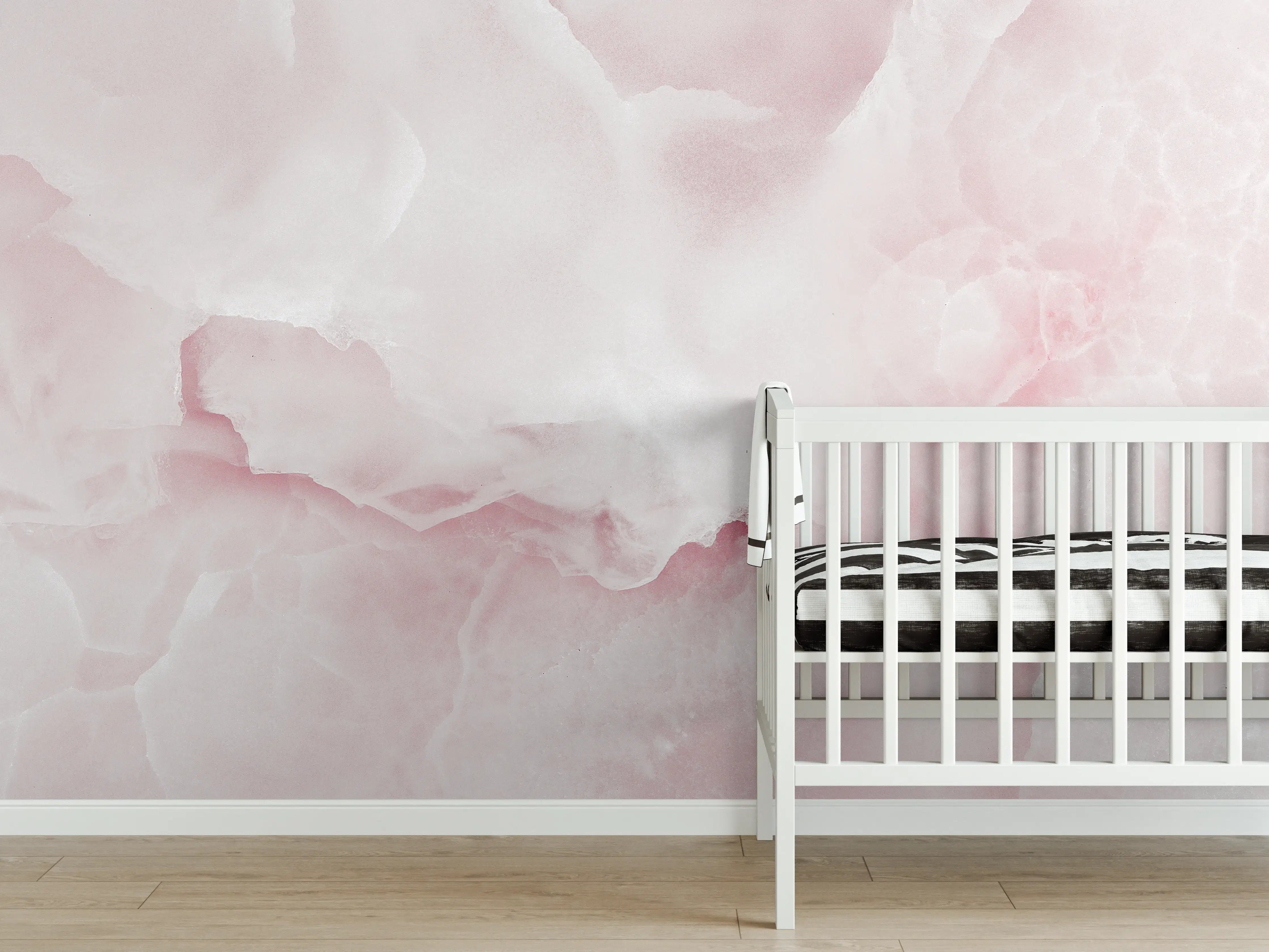 Babyzimmer Wandgestaltung - Rosa Emperador Onyx Marmor