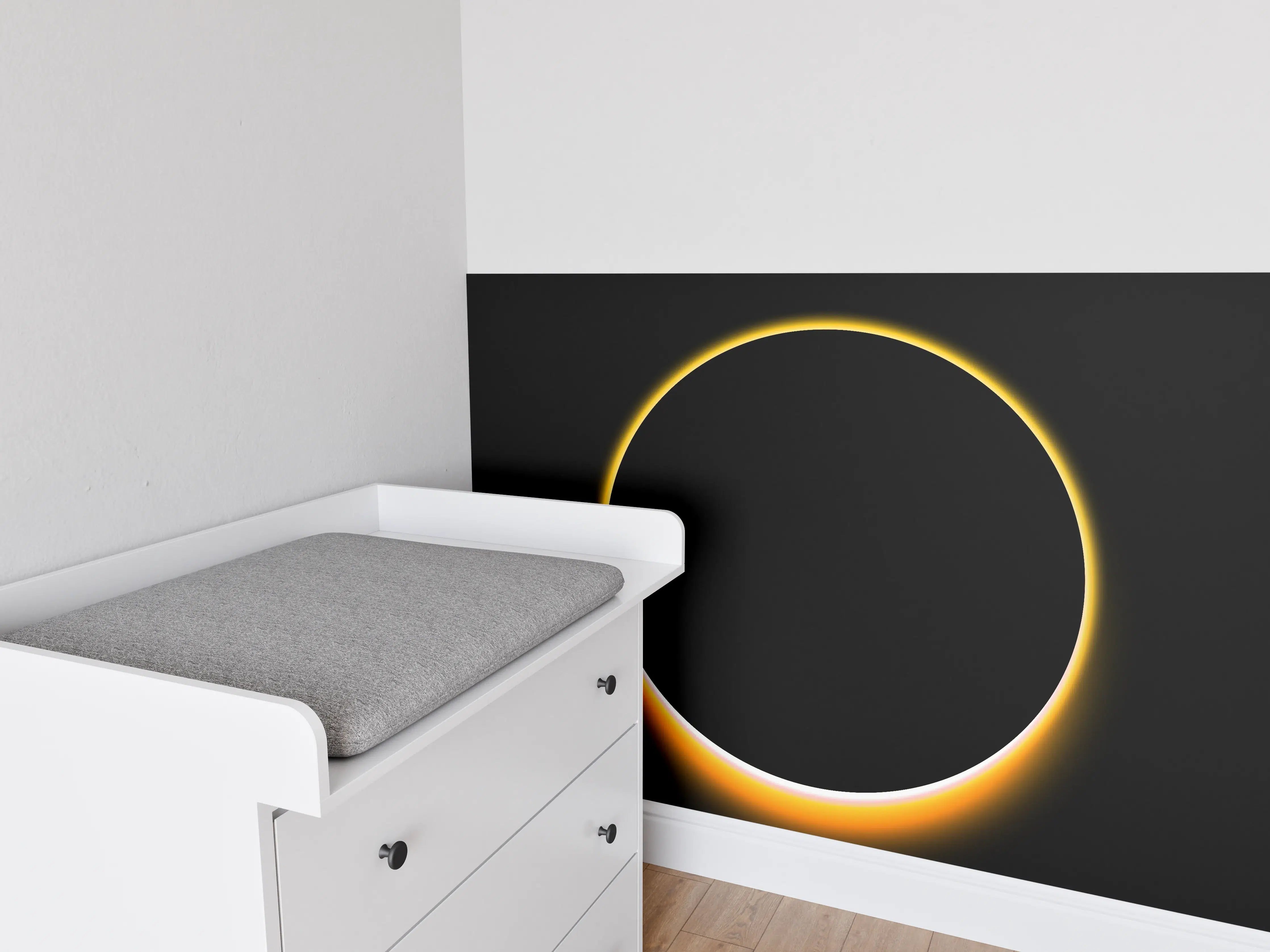 Babyzimmer Wandgestaltung - Totale Sonnenfinsternis