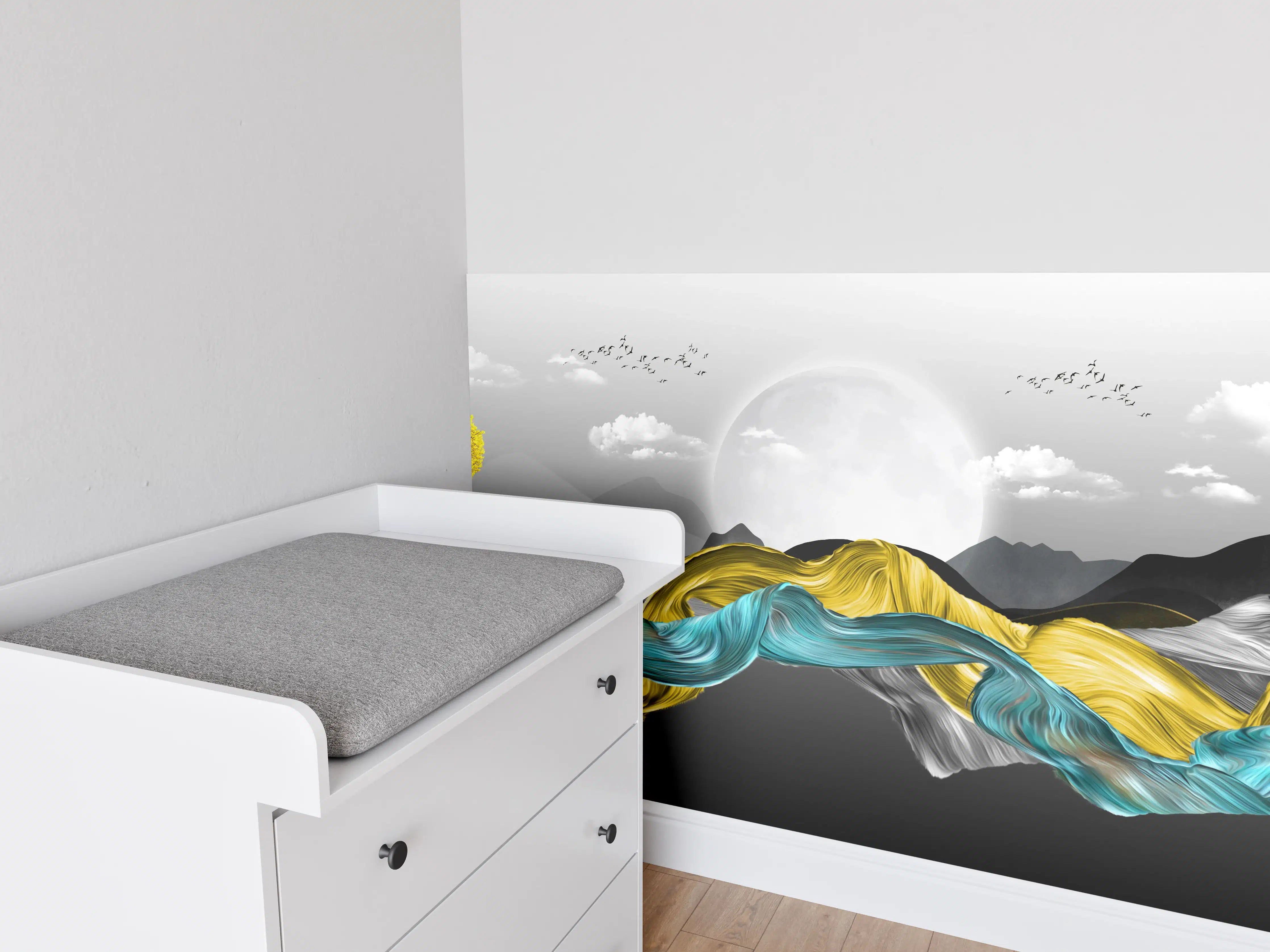 Babyzimmer Wandgestaltung - 3D Moderne Leinwand - Abstrakt