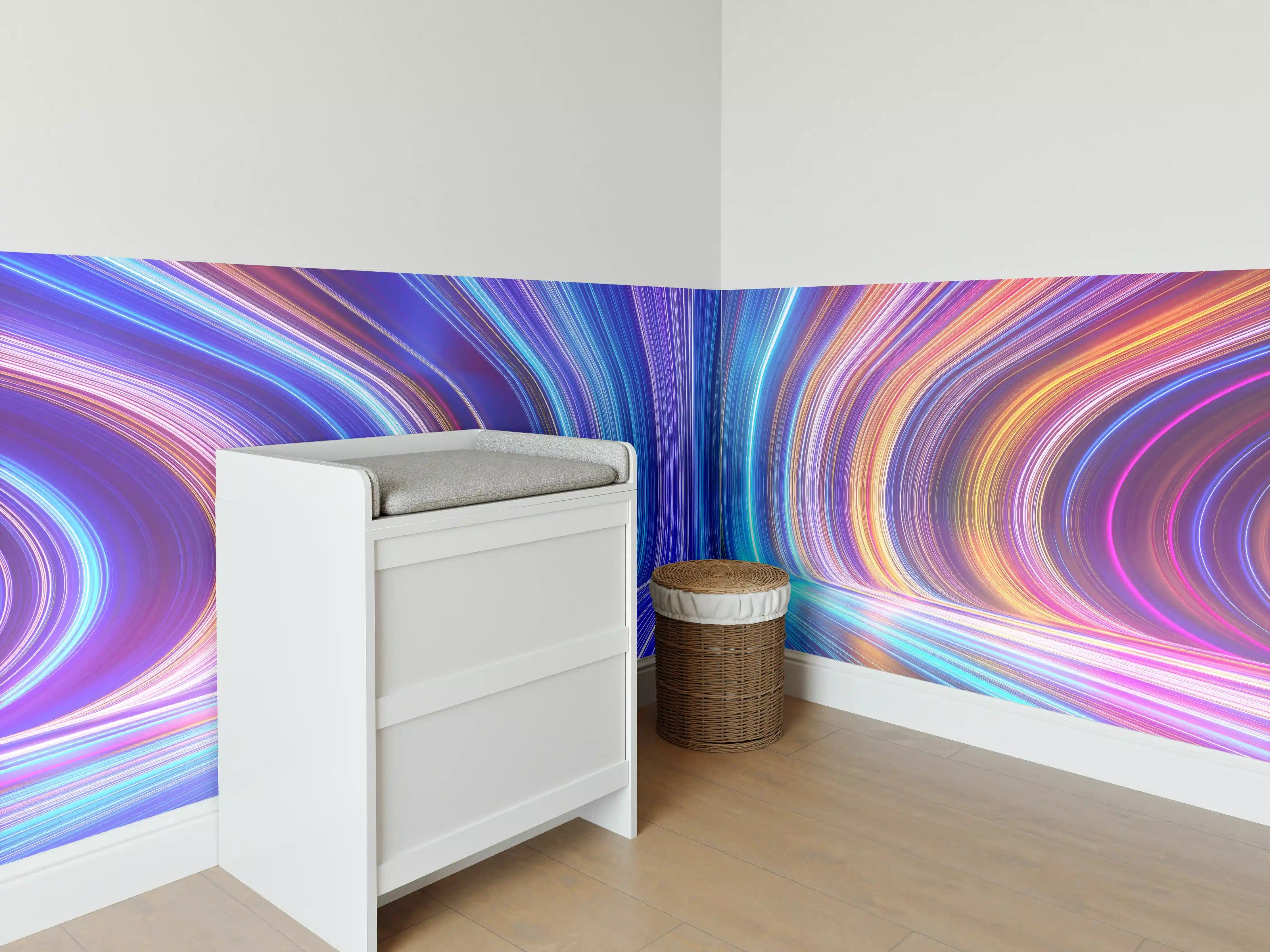 Babyzimmer Wandgestaltung - 3D Rendering - Zukunft
