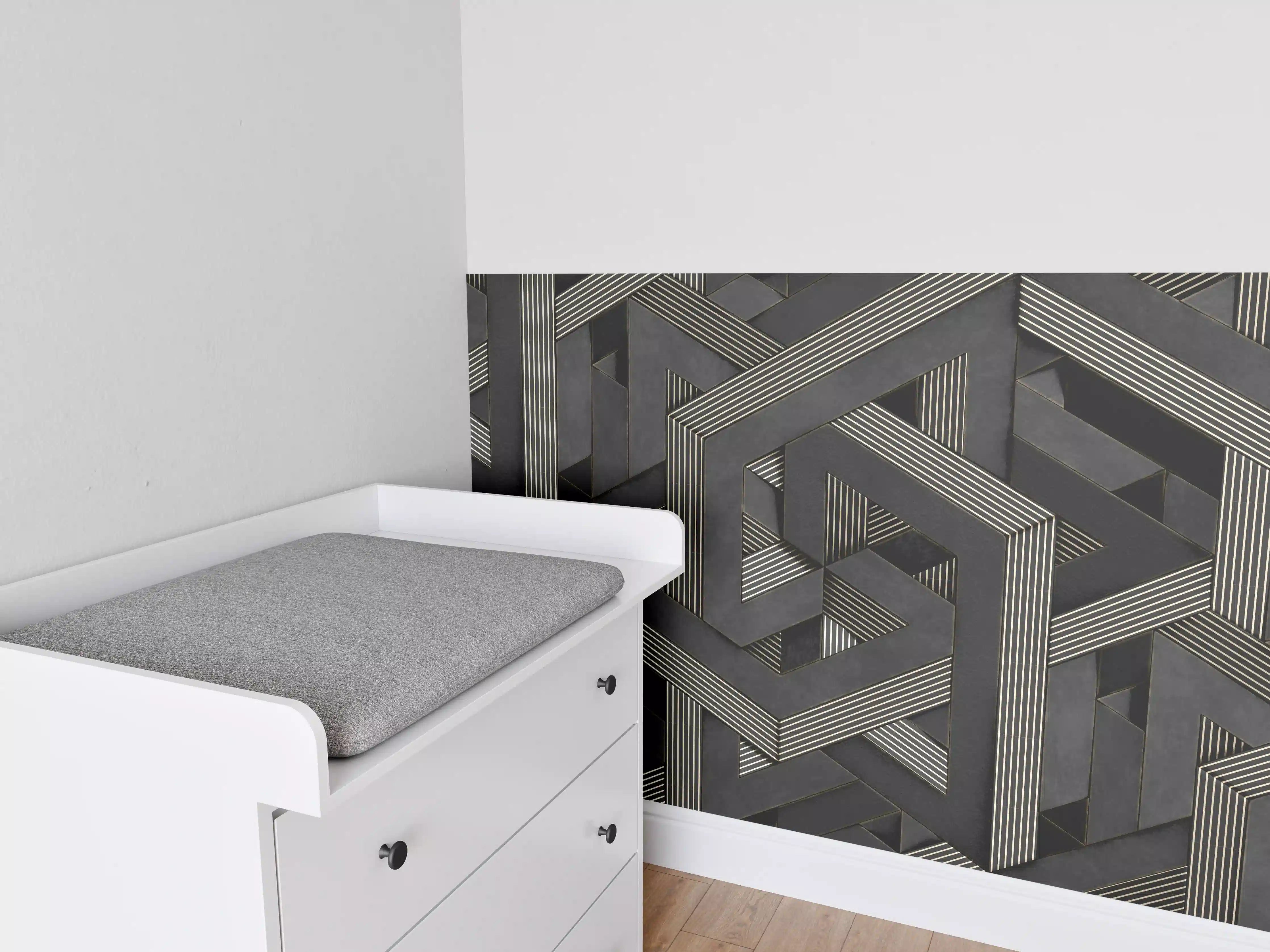 Babyzimmer Wandgestaltung - 3D Tapeten Muster