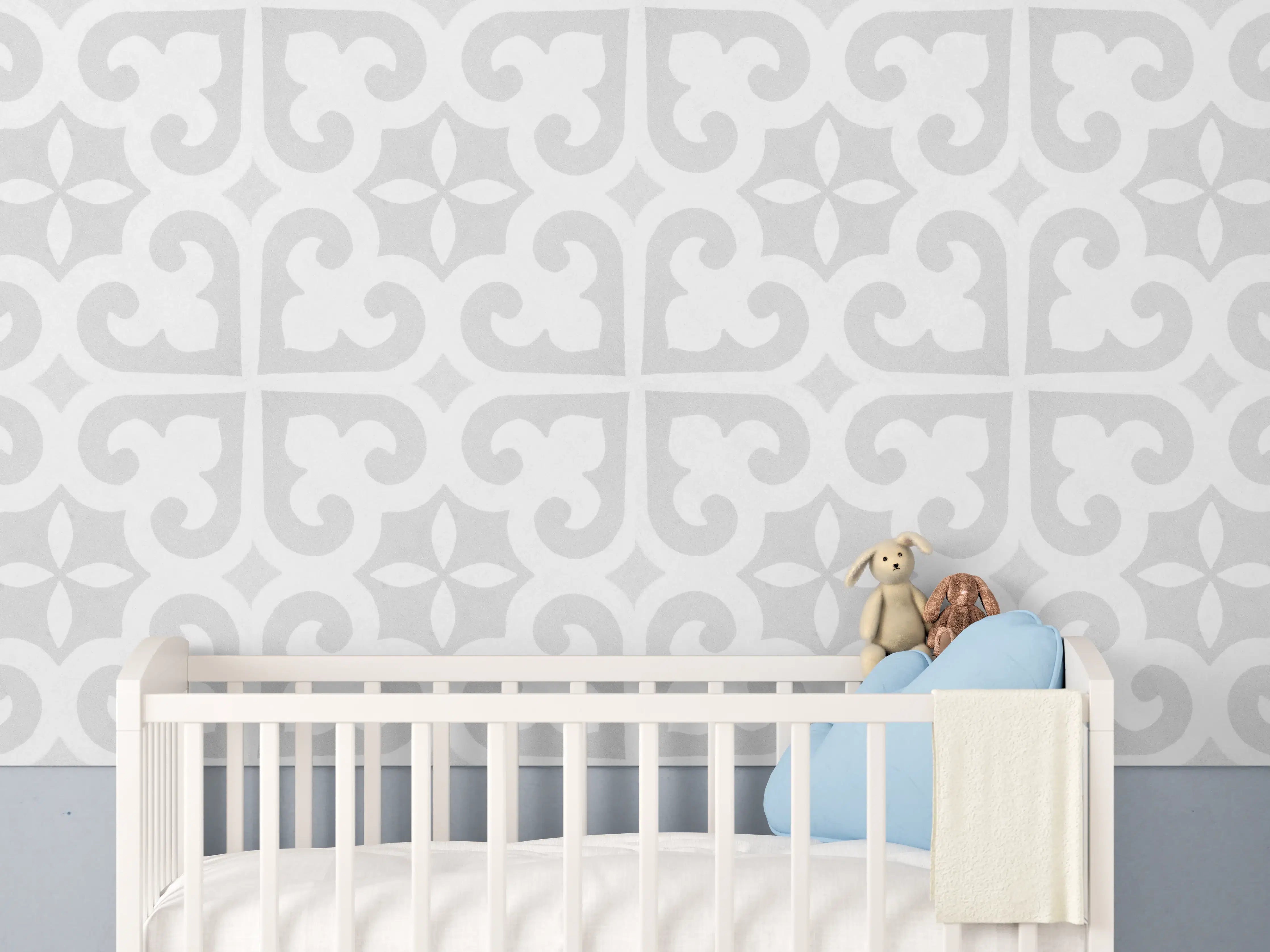 Babyzimmer Wandgestaltung - Abgenutztes Mosaik