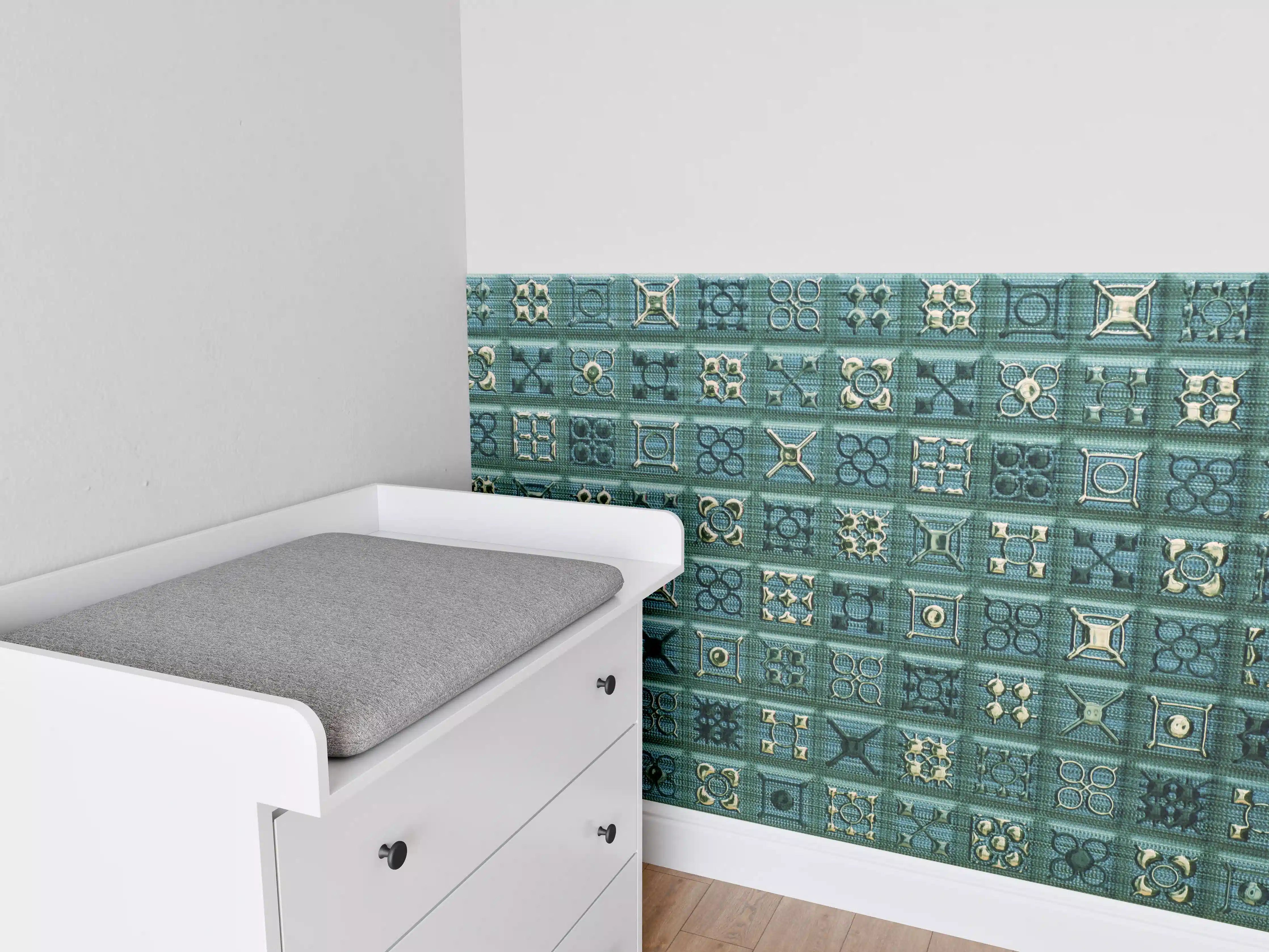 Babyzimmer Wandgestaltung - Abstract Mosaik Fliesenmuster