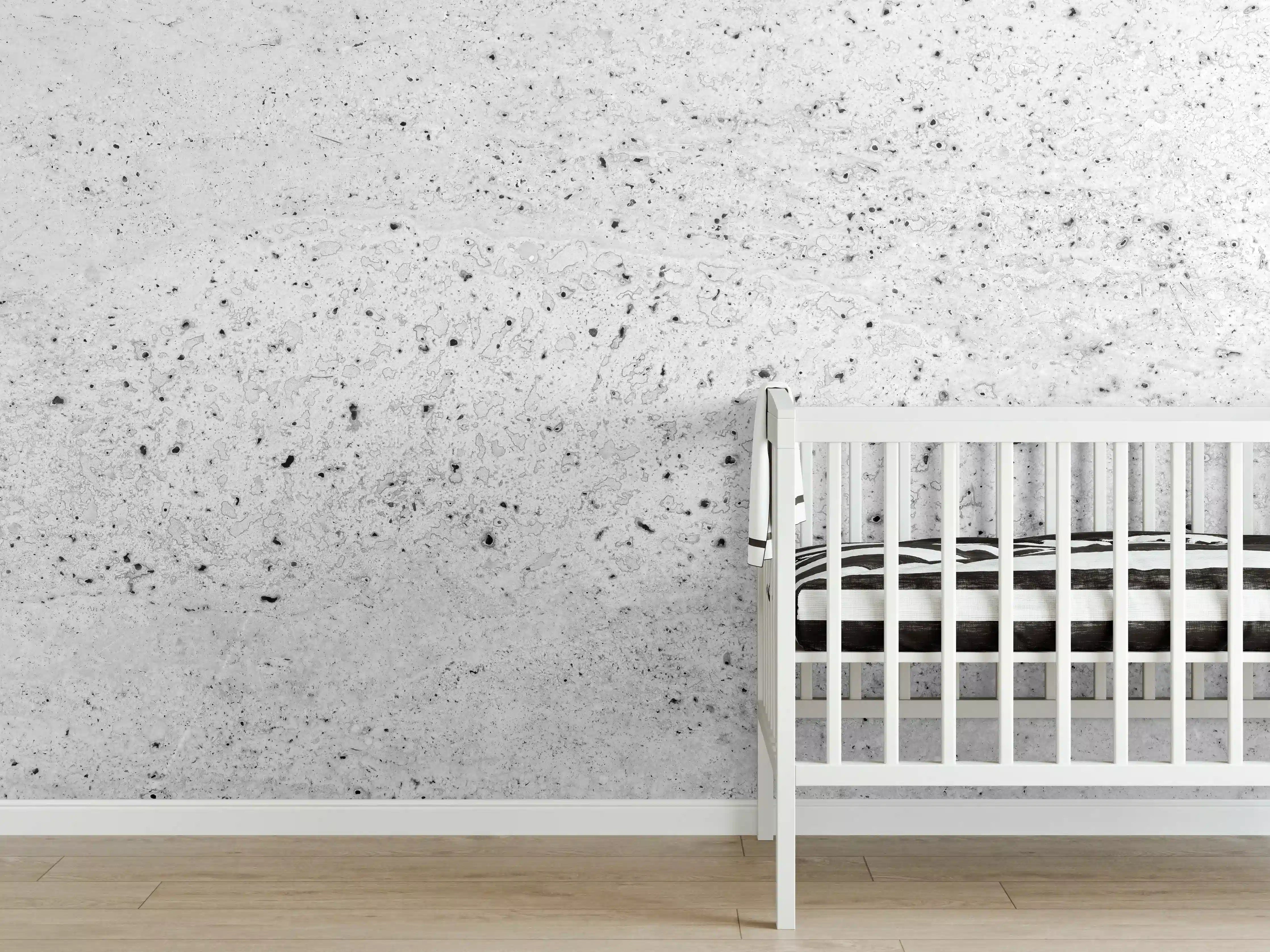 Babyzimmer Wandgestaltung - Abstrakte Betonstruktur