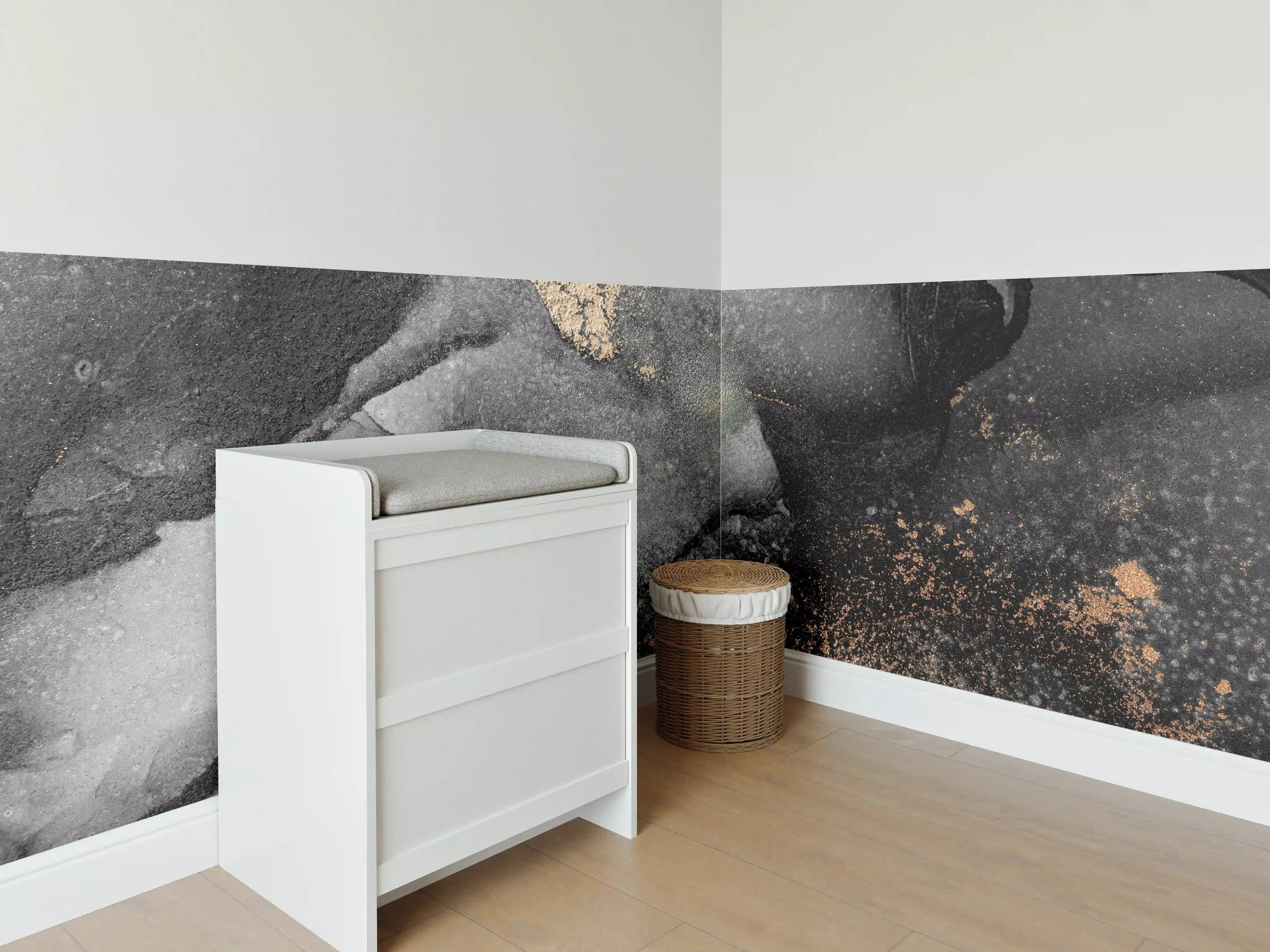 Babyzimmer Wandgestaltung - Abstrakte Kunst - Flüssigmalerei