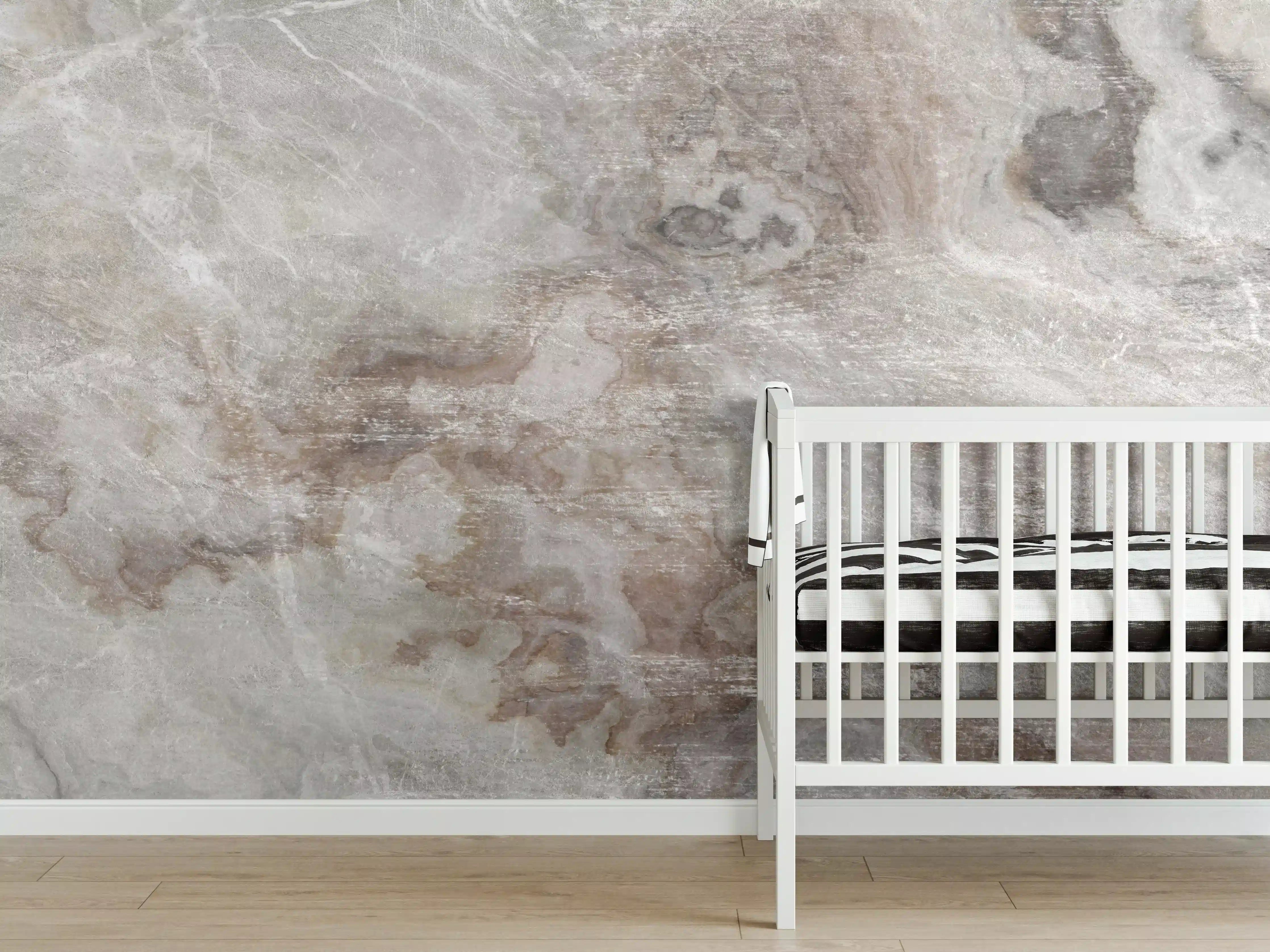 Babyzimmer Wandgestaltung - Abstrakte Marmor Stein Textur