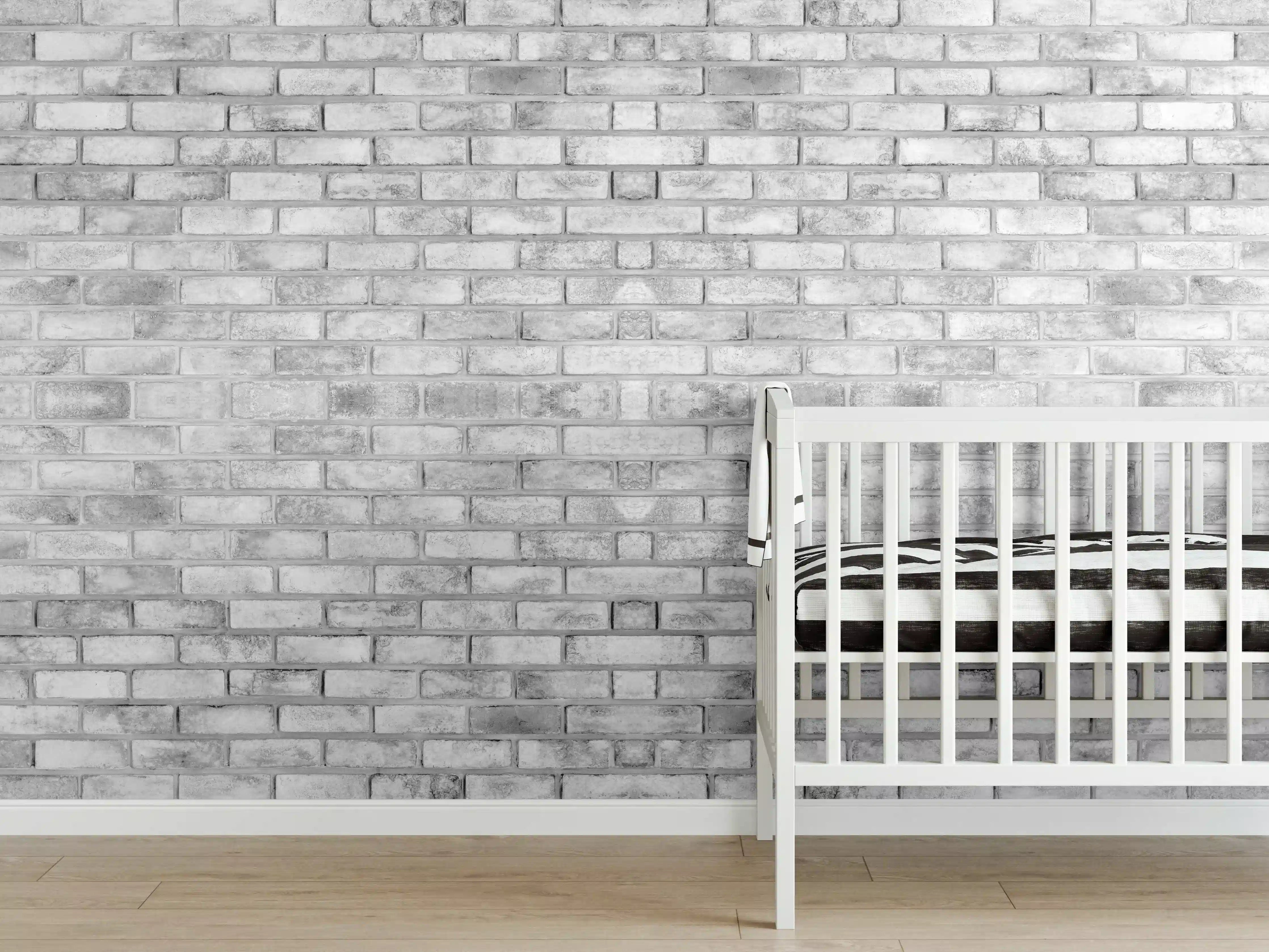 Babyzimmer Wandgestaltung - Abstrakte Steinwand