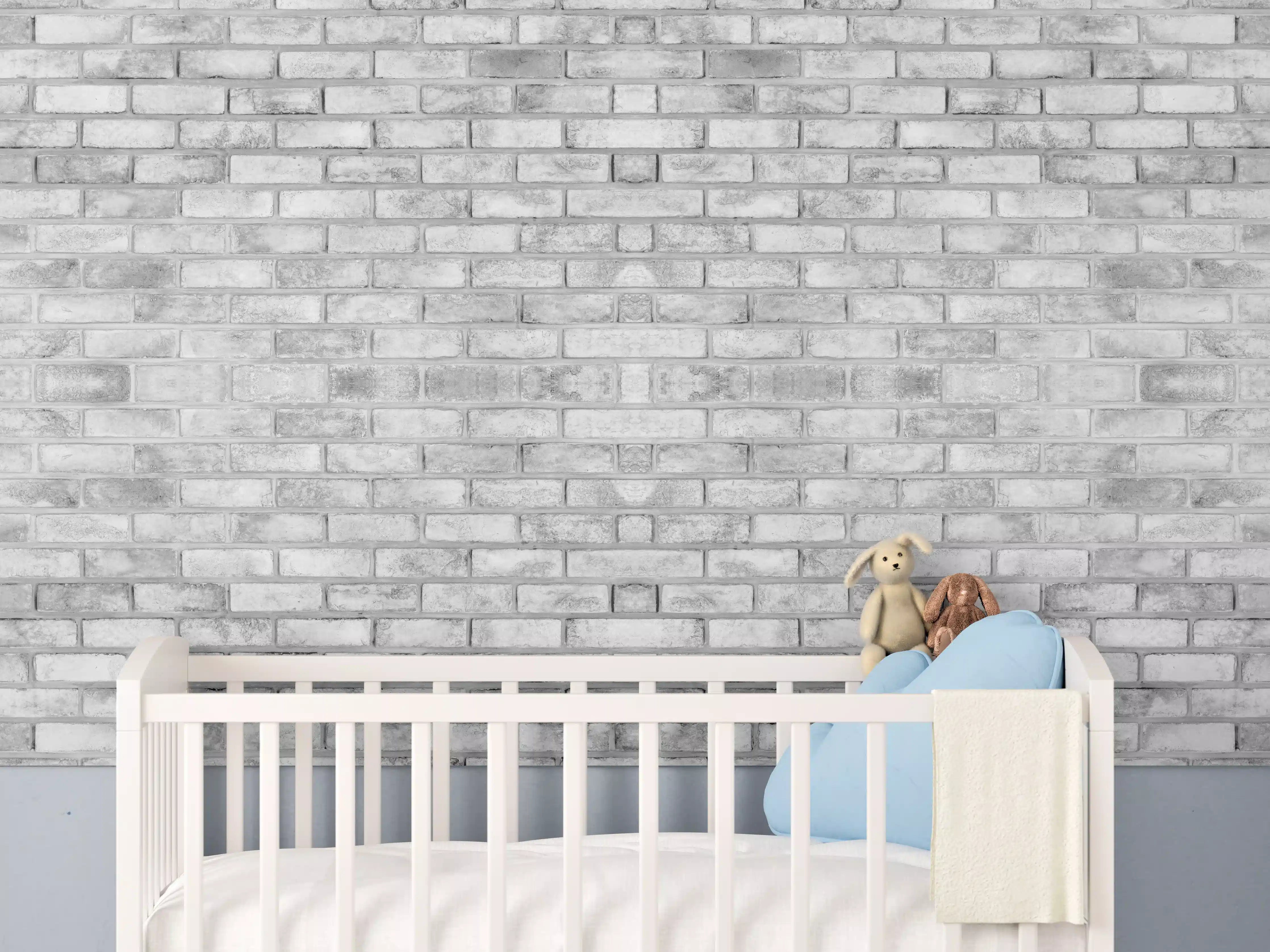 Babyzimmer Wandgestaltung - Abstrakte Steinwand