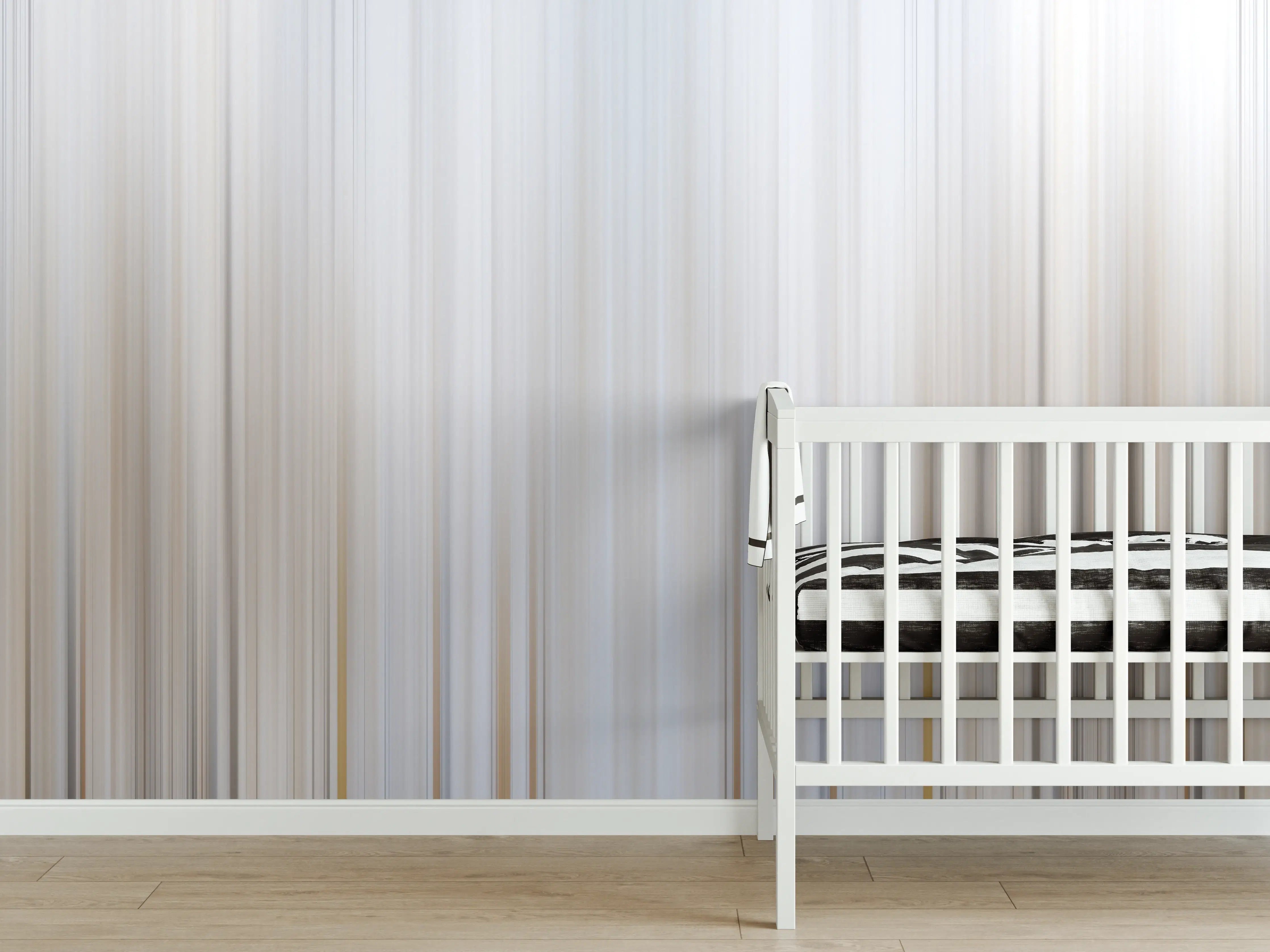 Babyzimmer Wandgestaltung - Abstrakte Vertikale Linien