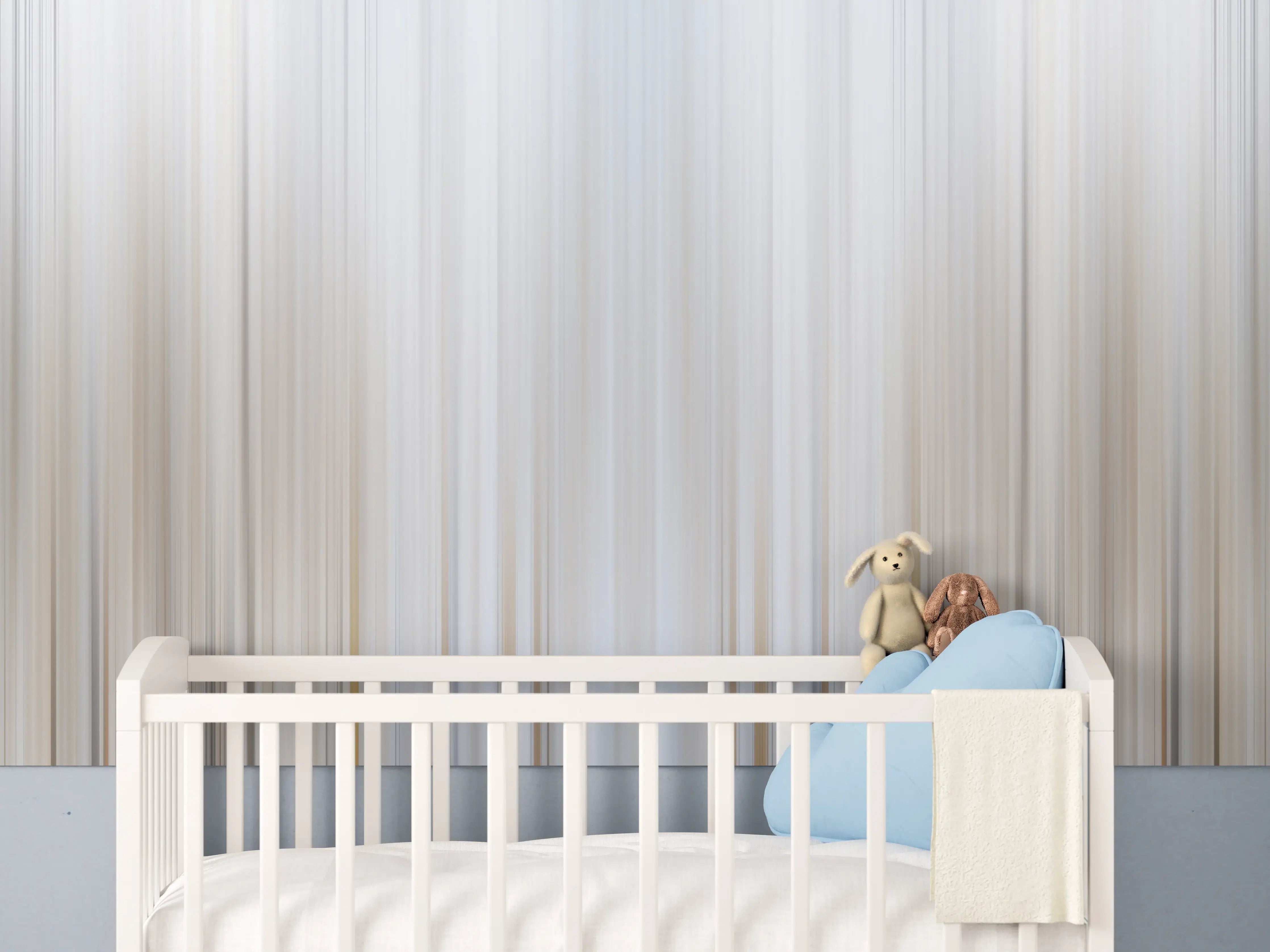 Babyzimmer Wandgestaltung - Abstrakte Vertikale Linien