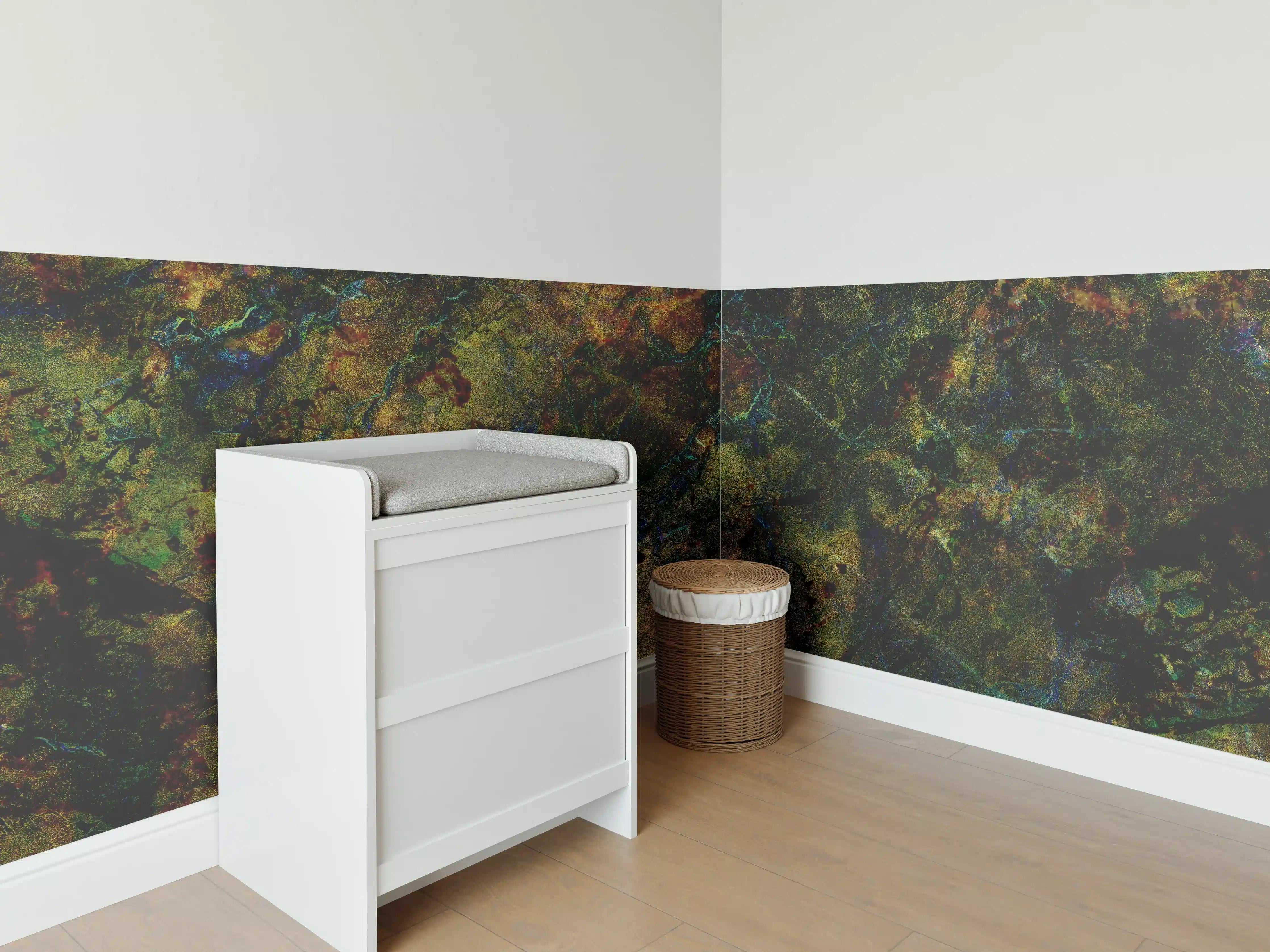 Babyzimmer Wandgestaltung - Abstrakte dunkle marmorartige Texturen