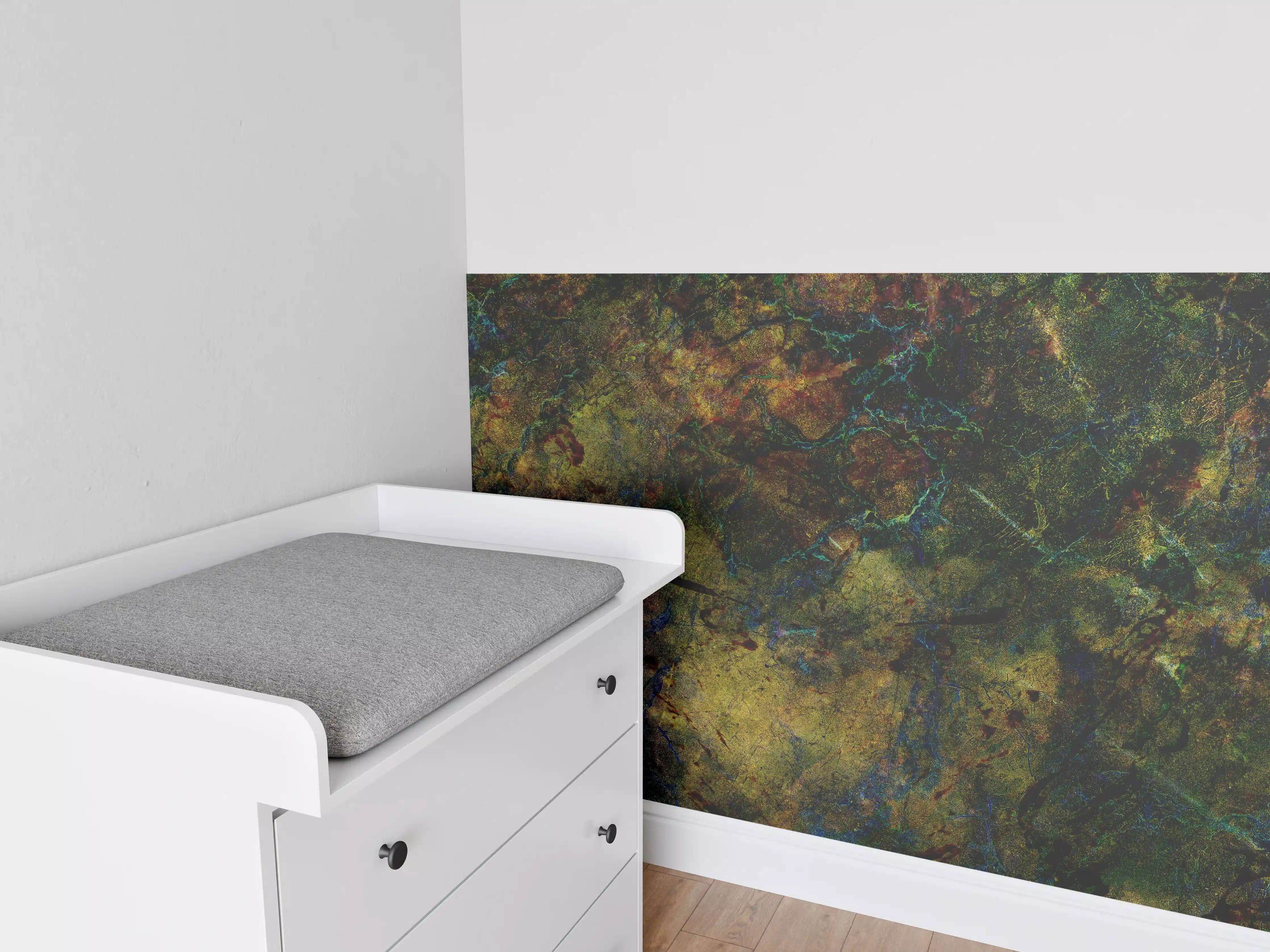 Babyzimmer Wandgestaltung - Abstrakte dunkle marmorartige Texturen