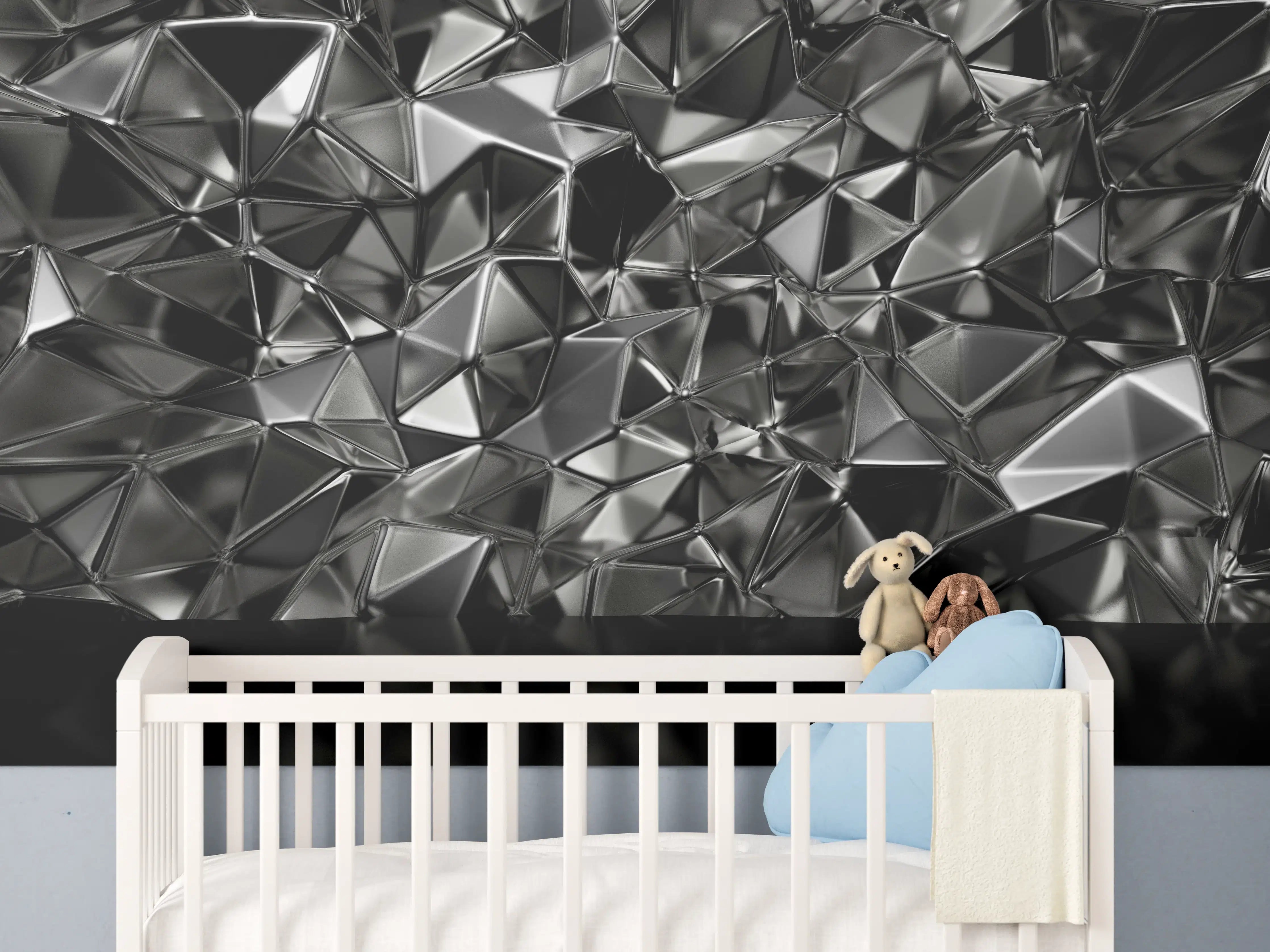 Babyzimmer Wandgestaltung - Abstrakter Kristall Hintergrund