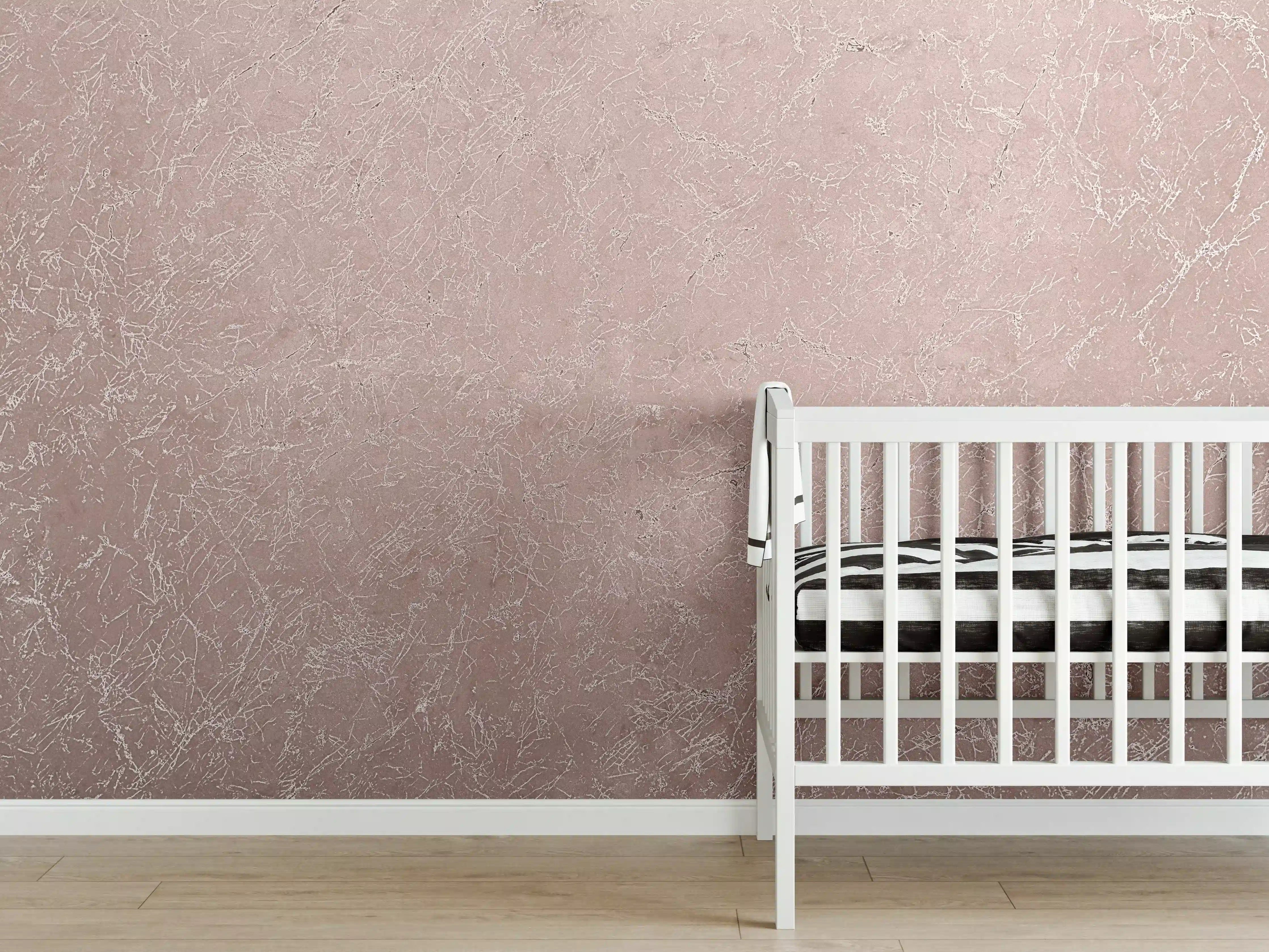 Babyzimmer Wandgestaltung - Abstrakter Kupfermarmor