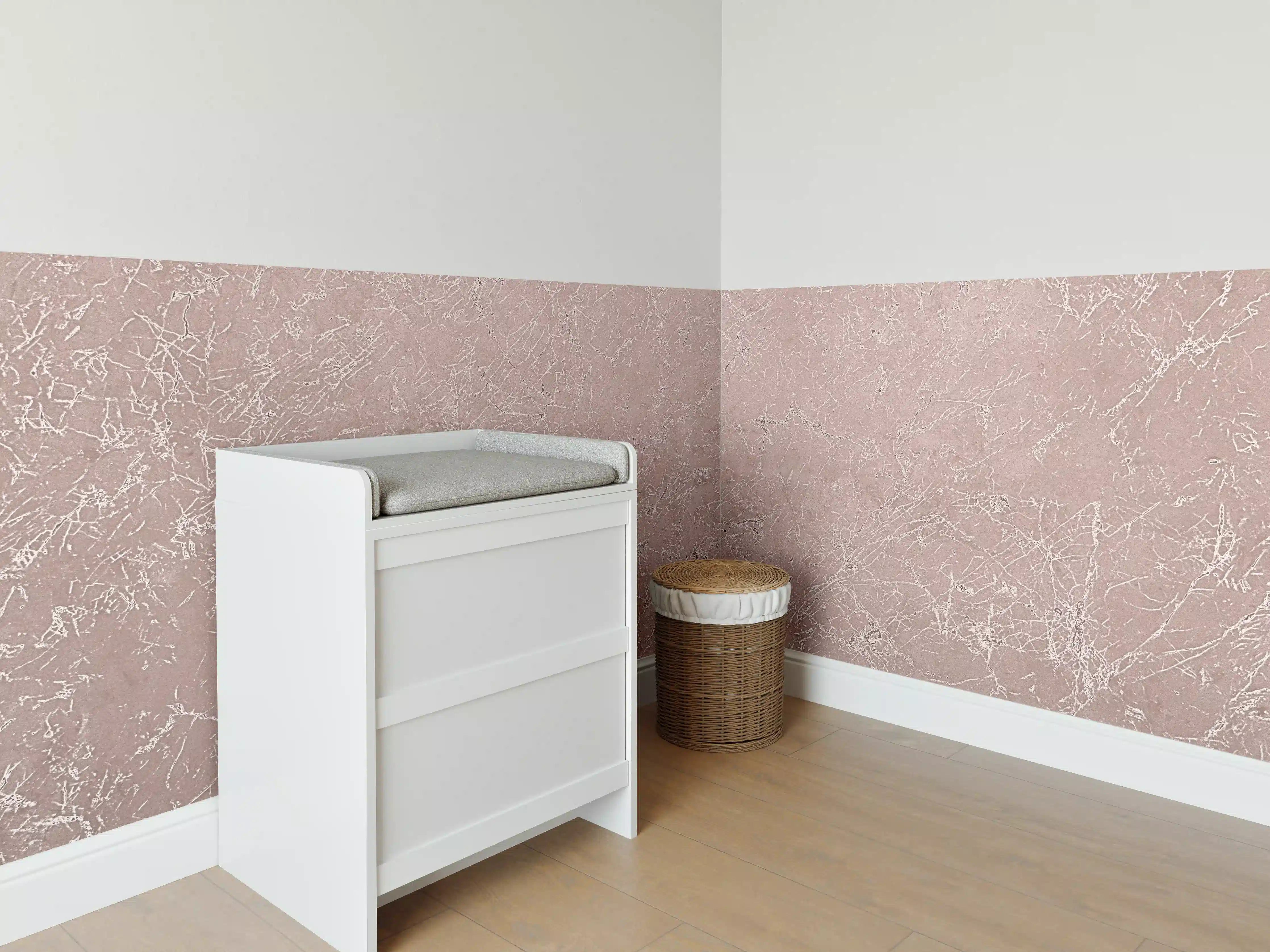 Babyzimmer Wandgestaltung - Abstrakter Kupfermarmor