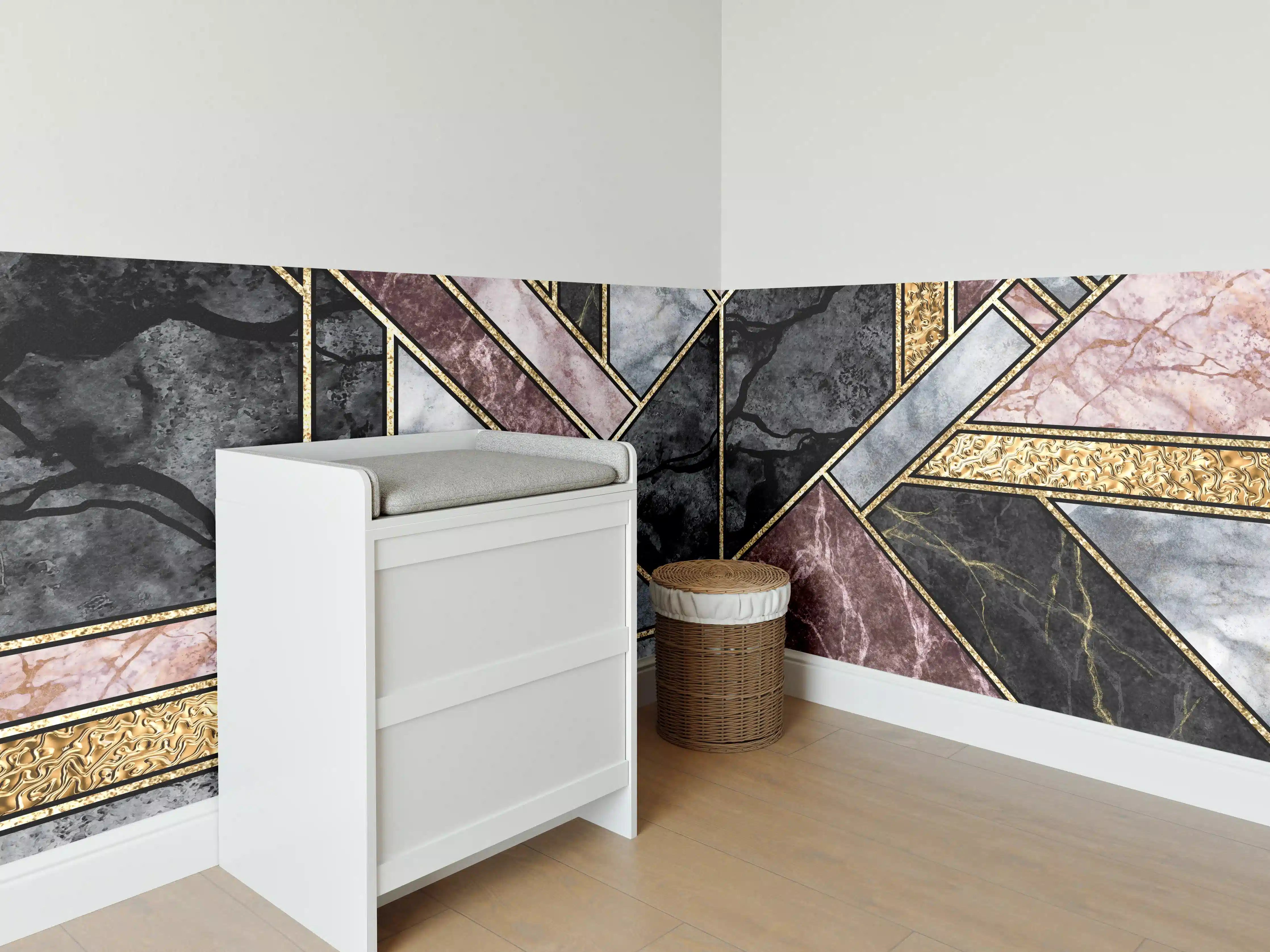 Babyzimmer Wandgestaltung - Abstrakter Marmor Mosaik Hintergrund