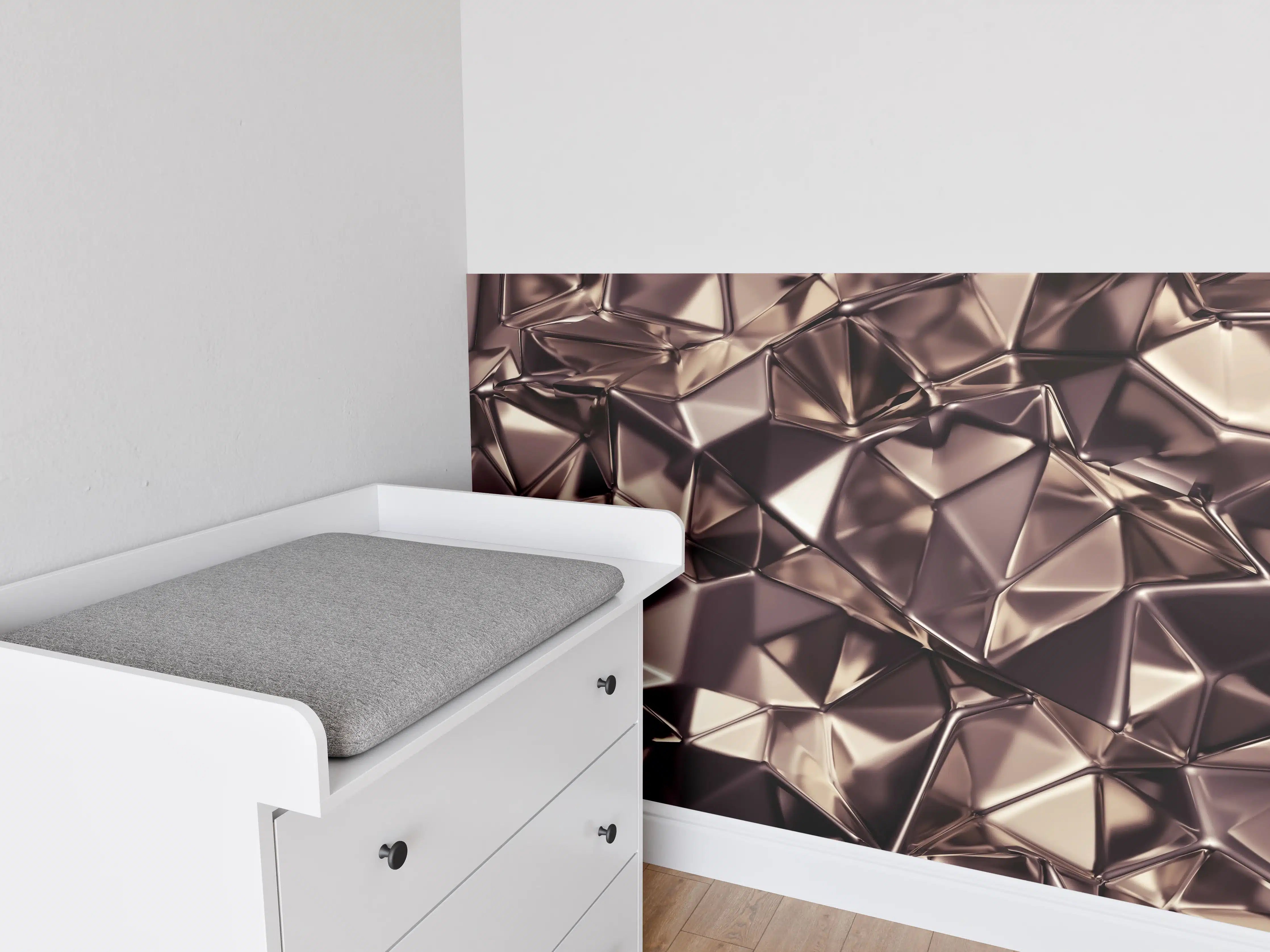 Babyzimmer Wandgestaltung - Abstraktes Kristall Muster