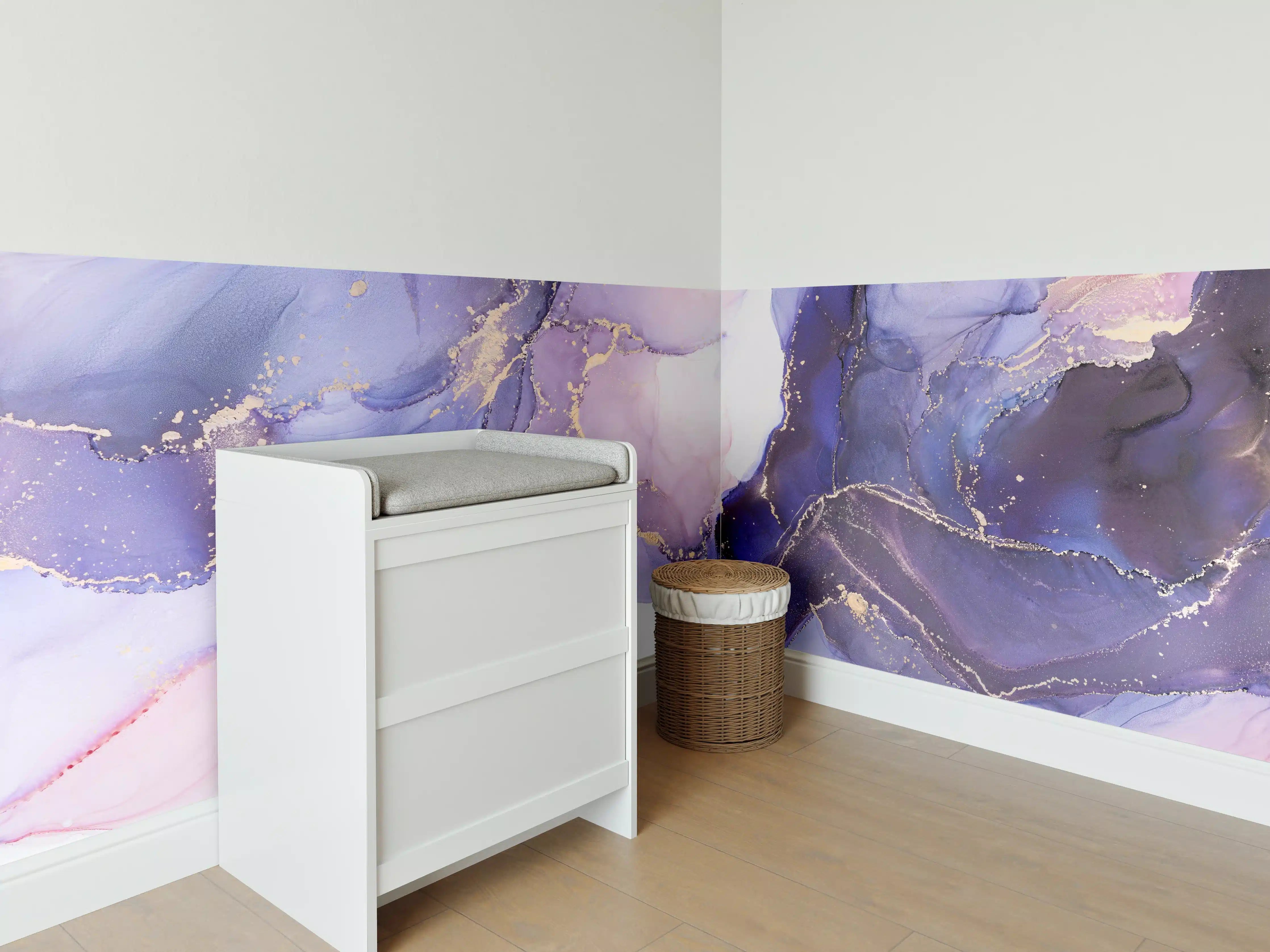 Babyzimmer Wandgestaltung - Abstraktes Kunstwerk - Öl Malerei