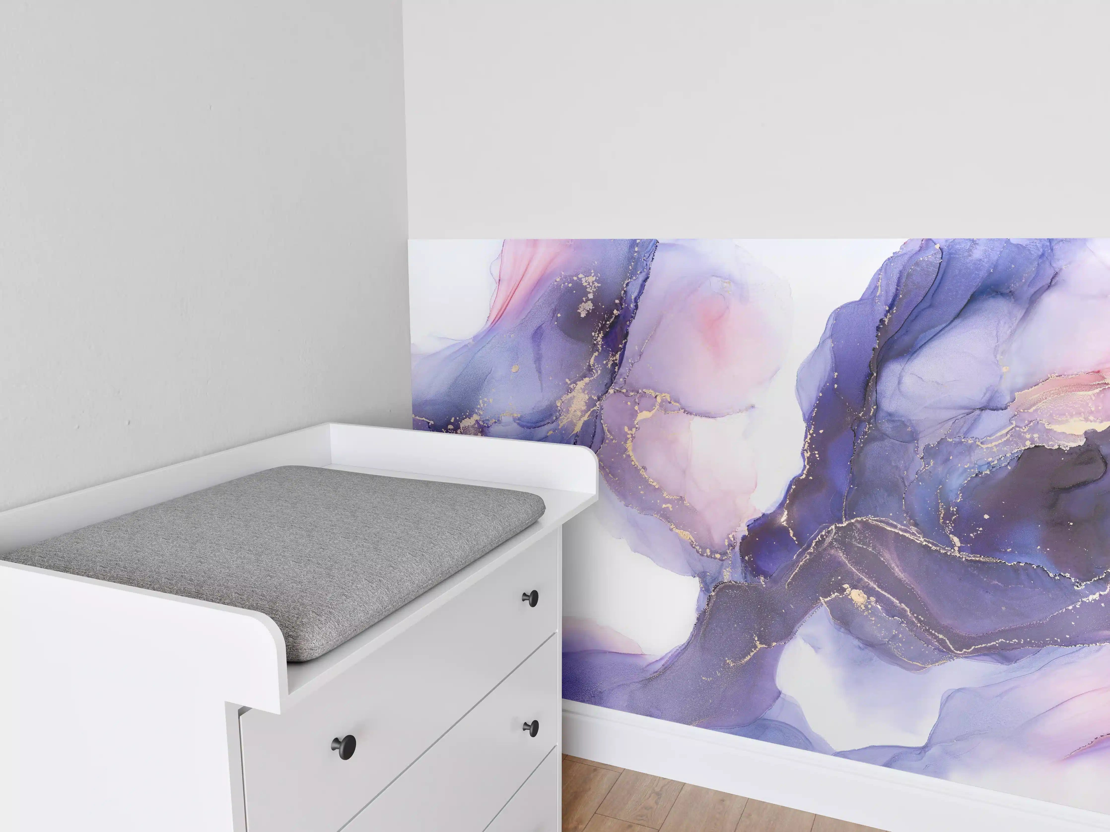 Babyzimmer Wandgestaltung - Abstraktes Kunstwerk - Öl Malerei