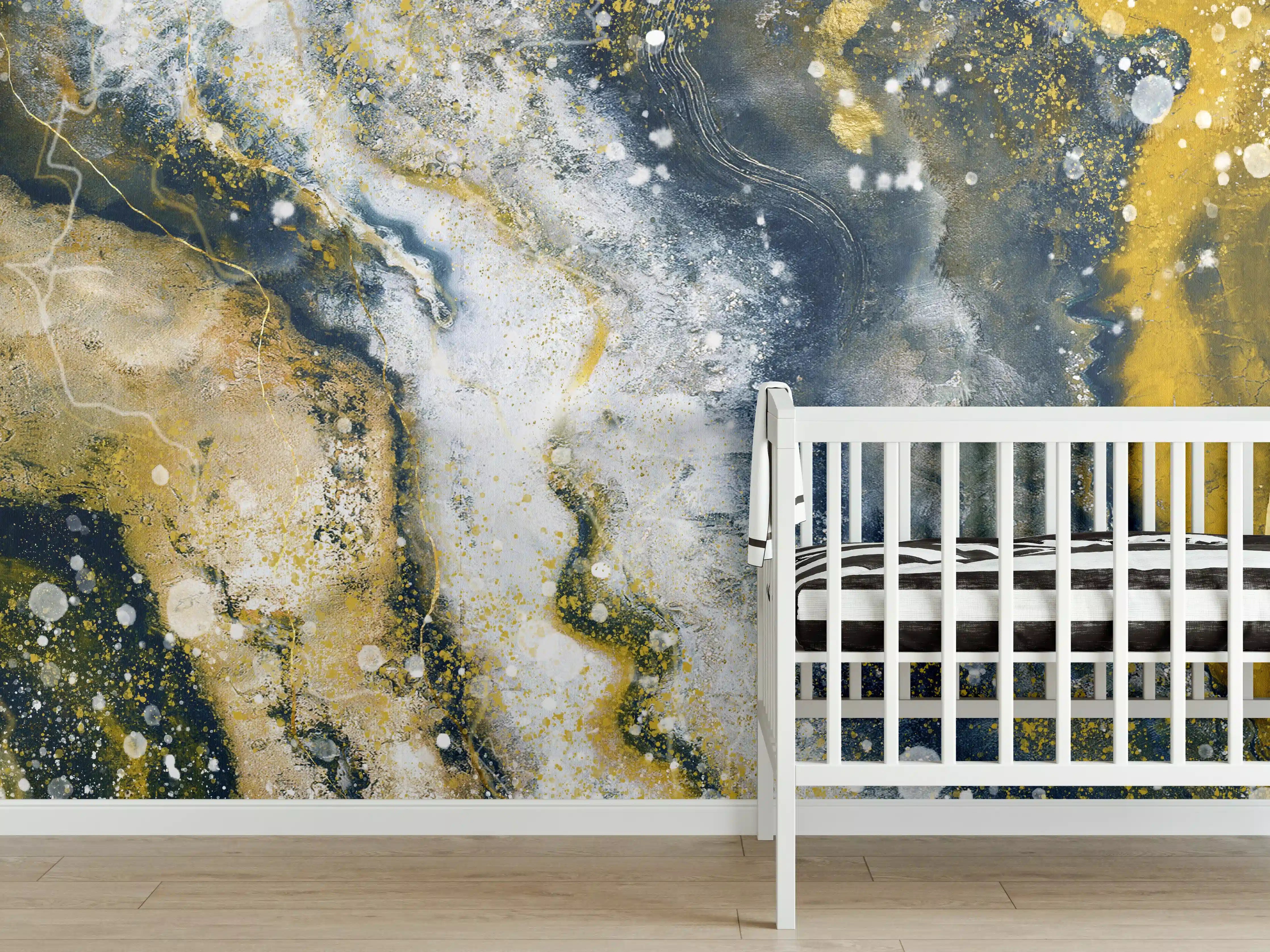 Babyzimmer Wandgestaltung - Abstraktes Kunstwert - Flüssigkunst