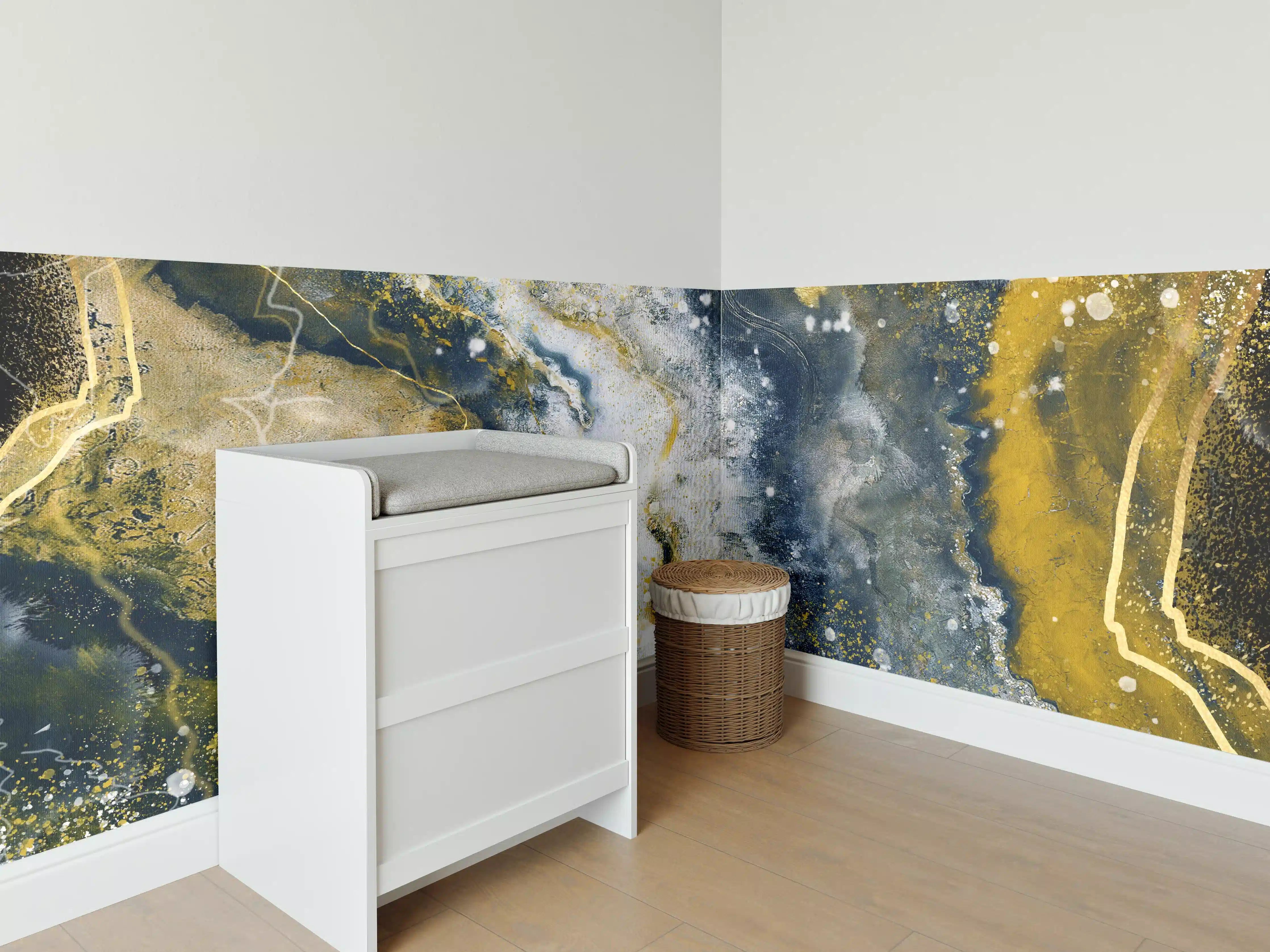 Babyzimmer Wandgestaltung - Abstraktes Kunstwert - Flüssigkunst