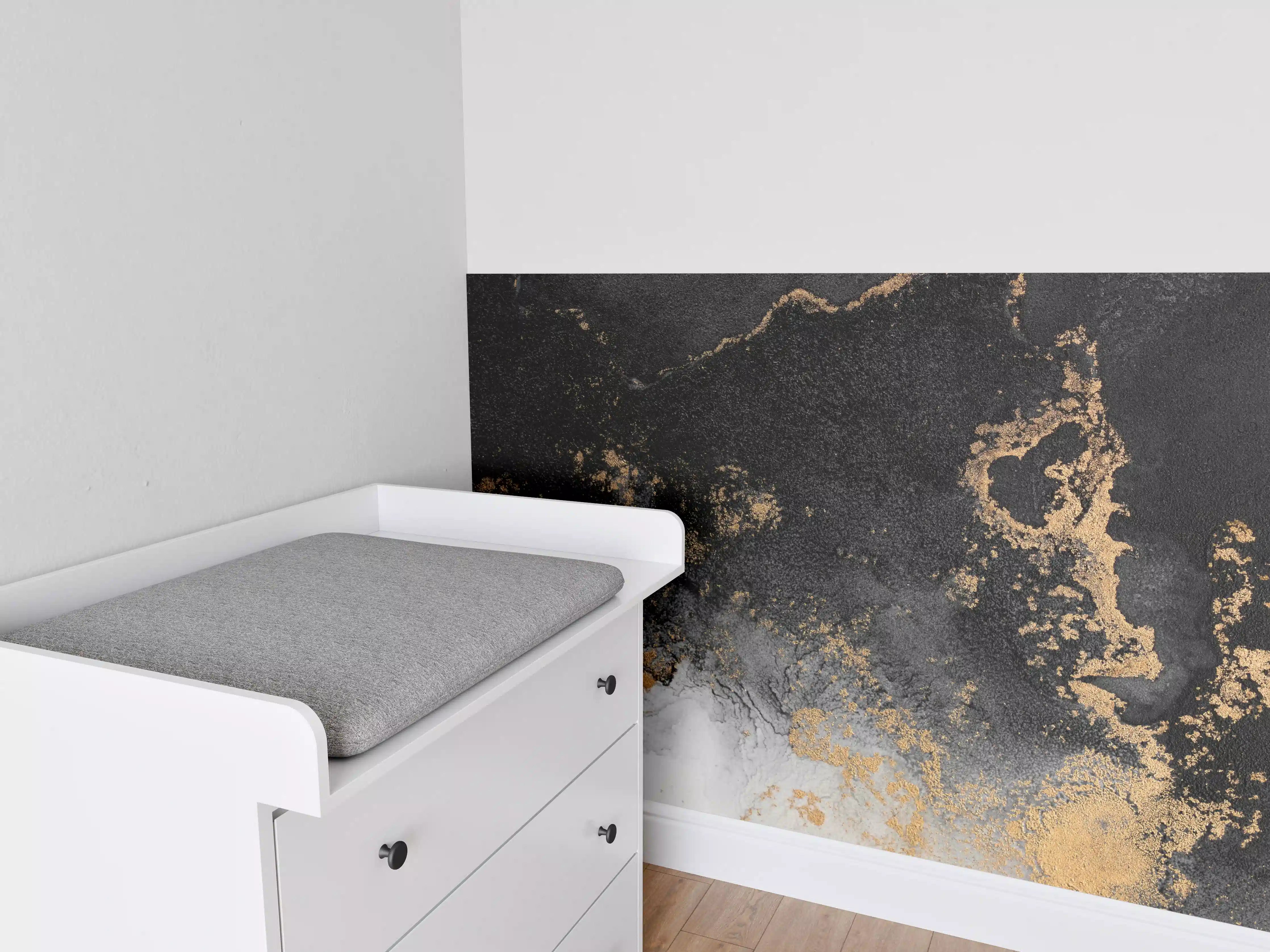 Babyzimmer Wandgestaltung - Abstraktes Marmor Design - Flüssigkunst