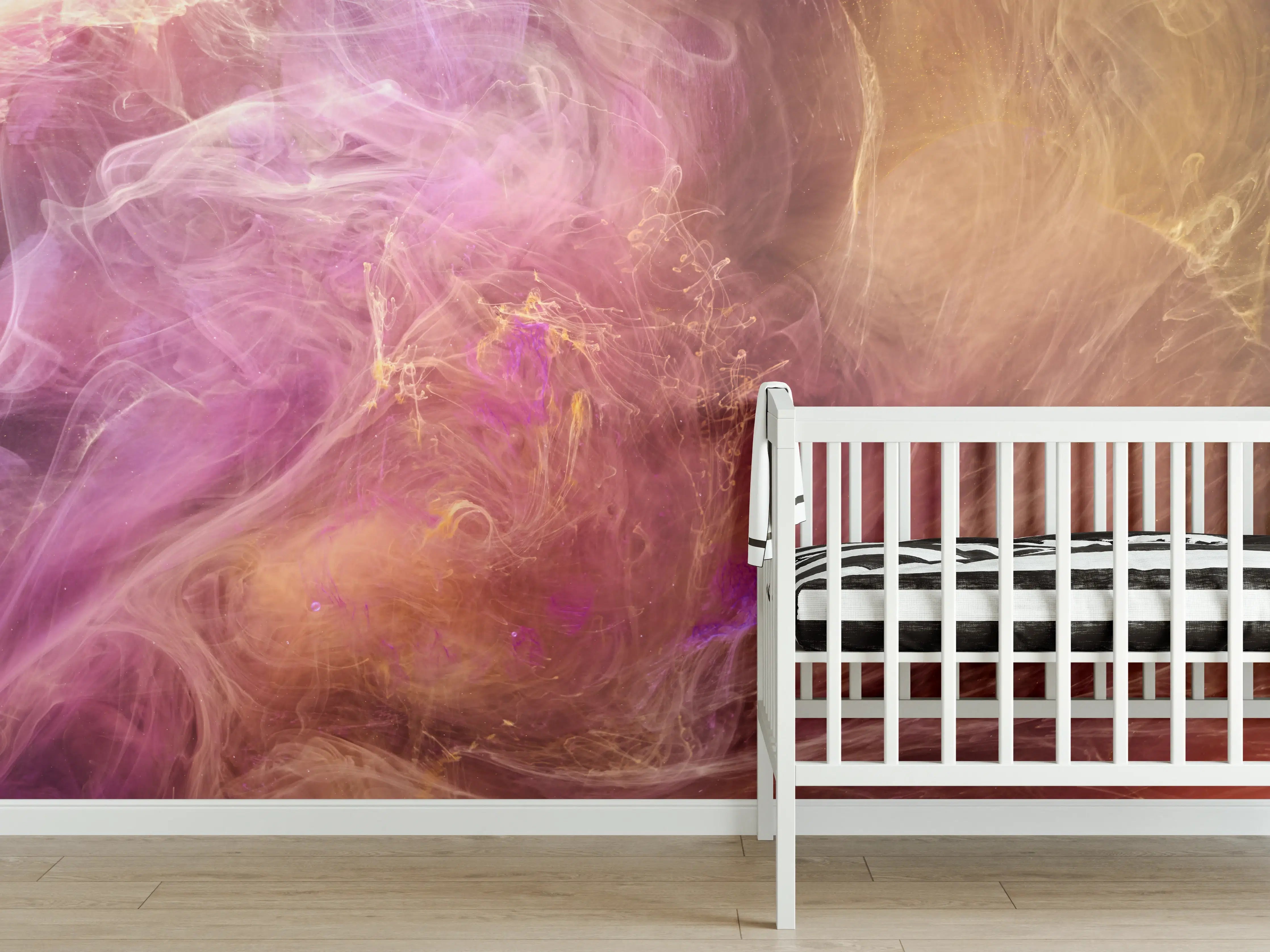 Babyzimmer Wandgestaltung - Abstraktes Muster -Flüssigkunst