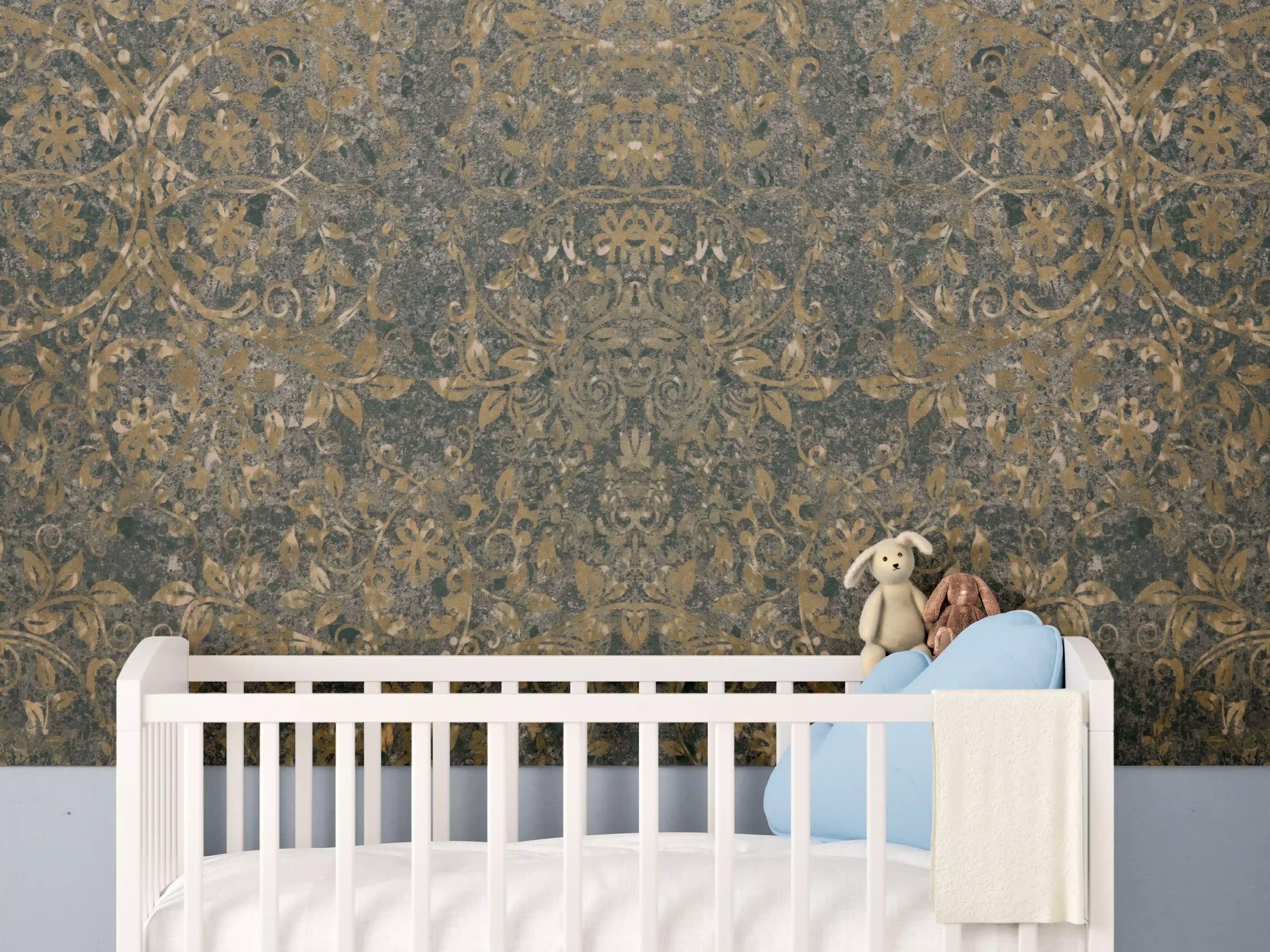 Babyzimmer Wandgestaltung - Alt schwarze anthrazit Fliesenmuster
