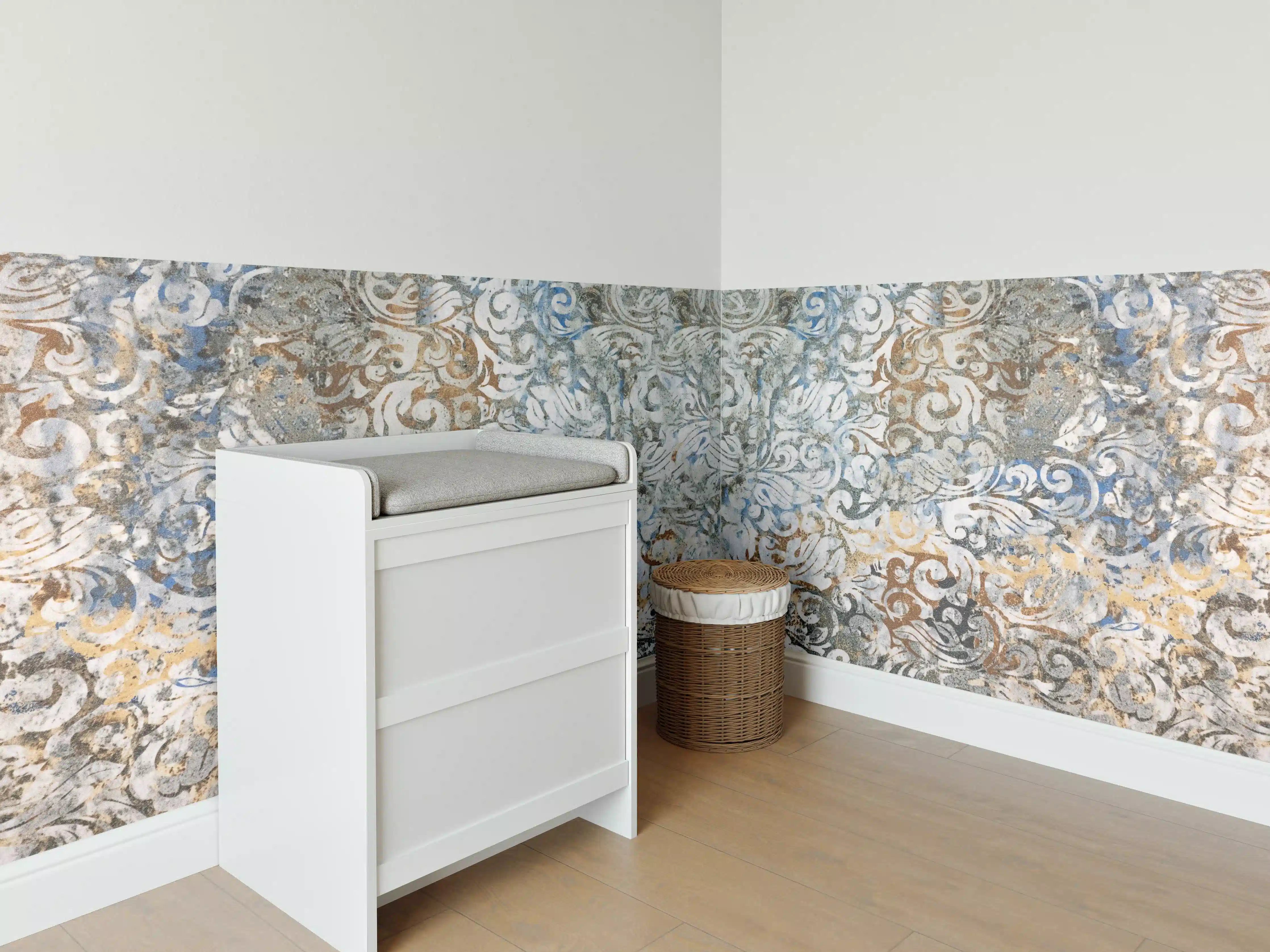 Babyzimmer Wandgestaltung - Alte Abstrakte Vintage Shabby Retro Stein Mosaik