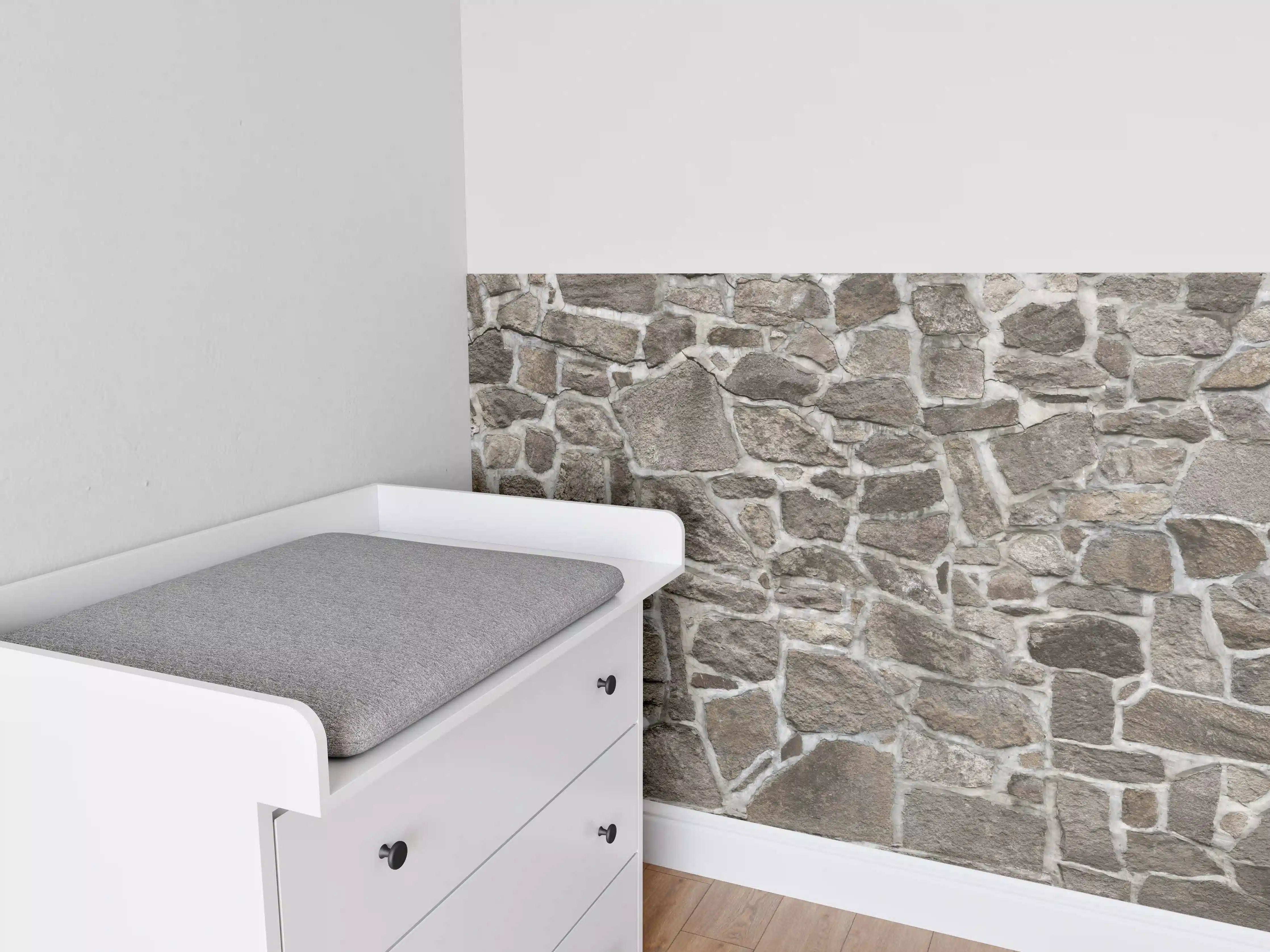 Babyzimmer Wandgestaltung - Alte Steinmauer