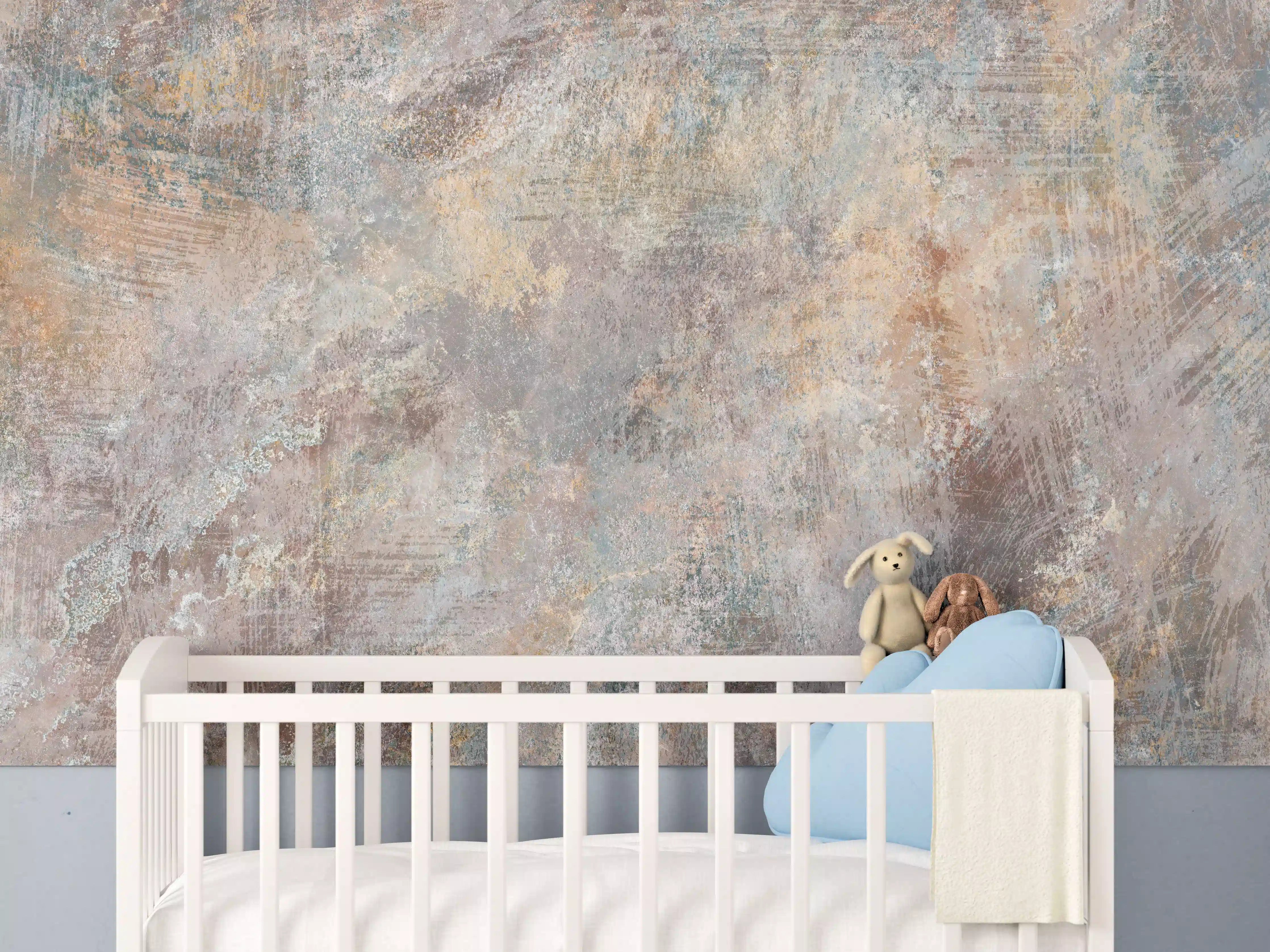 Babyzimmer Wandgestaltung - Alte Steinoberfläche