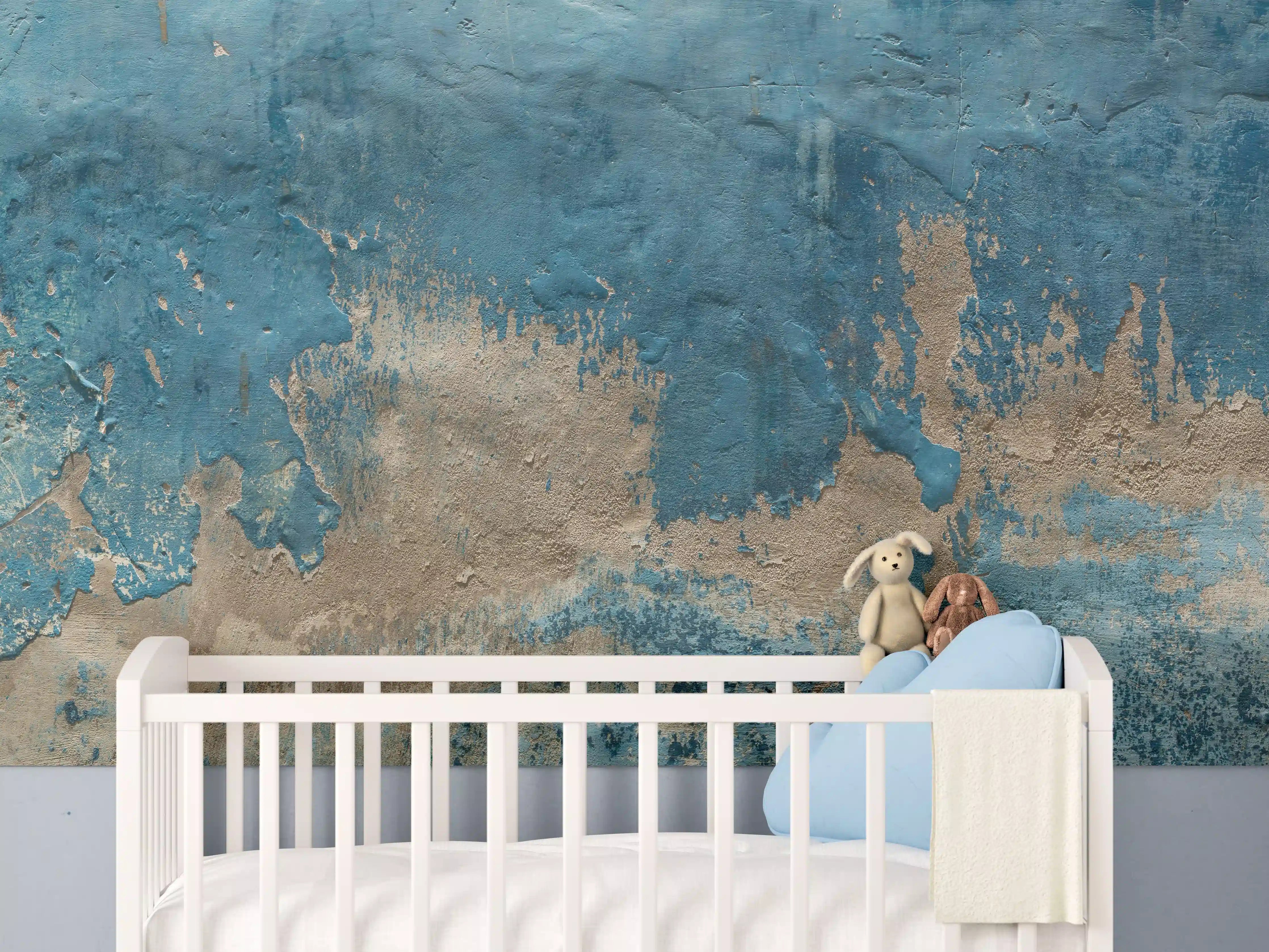 Babyzimmer Wandgestaltung - Alte Wand mit kaputtem Putz