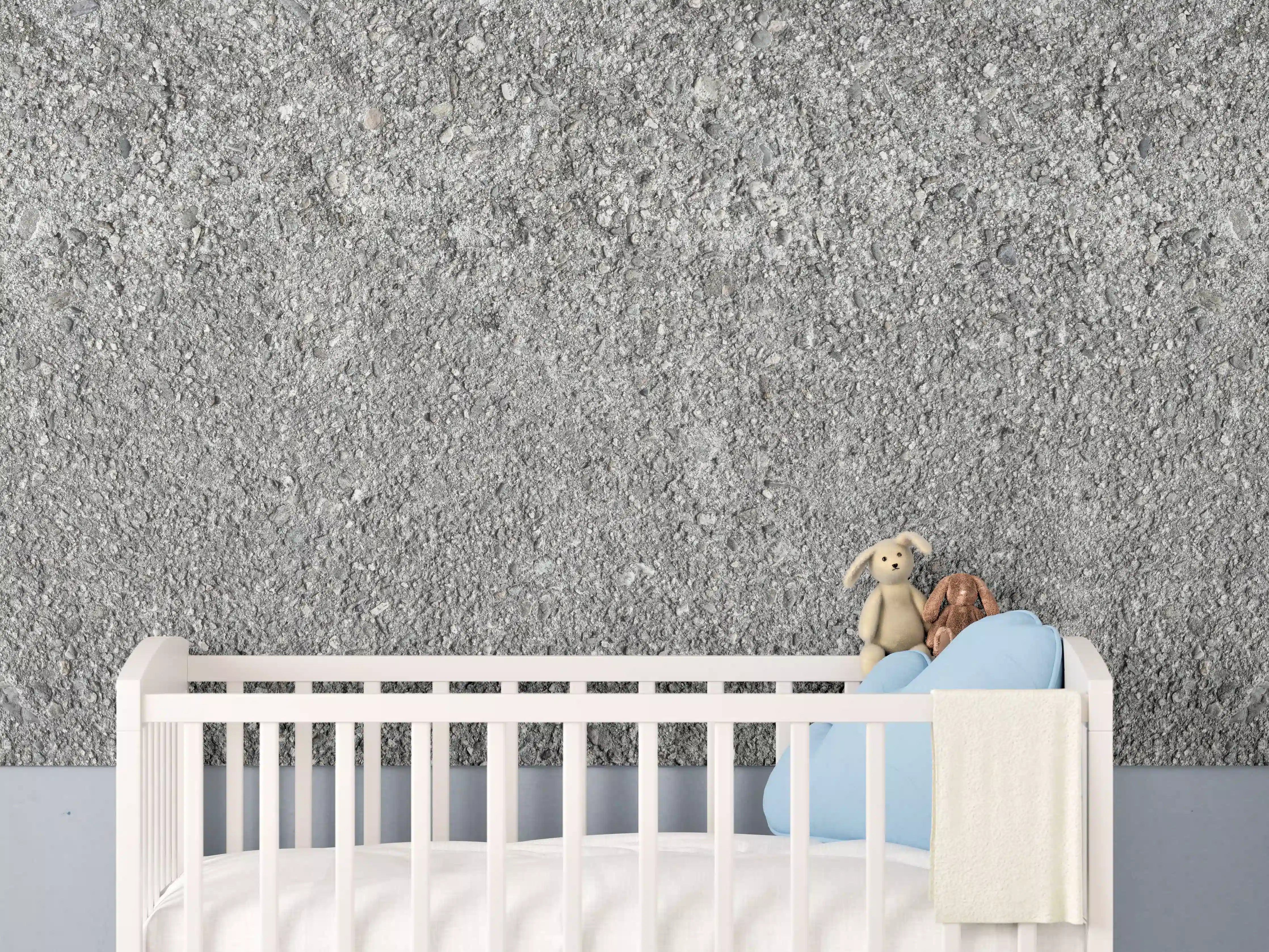 Babyzimmer Wandgestaltung - Alte felsige Betonwand