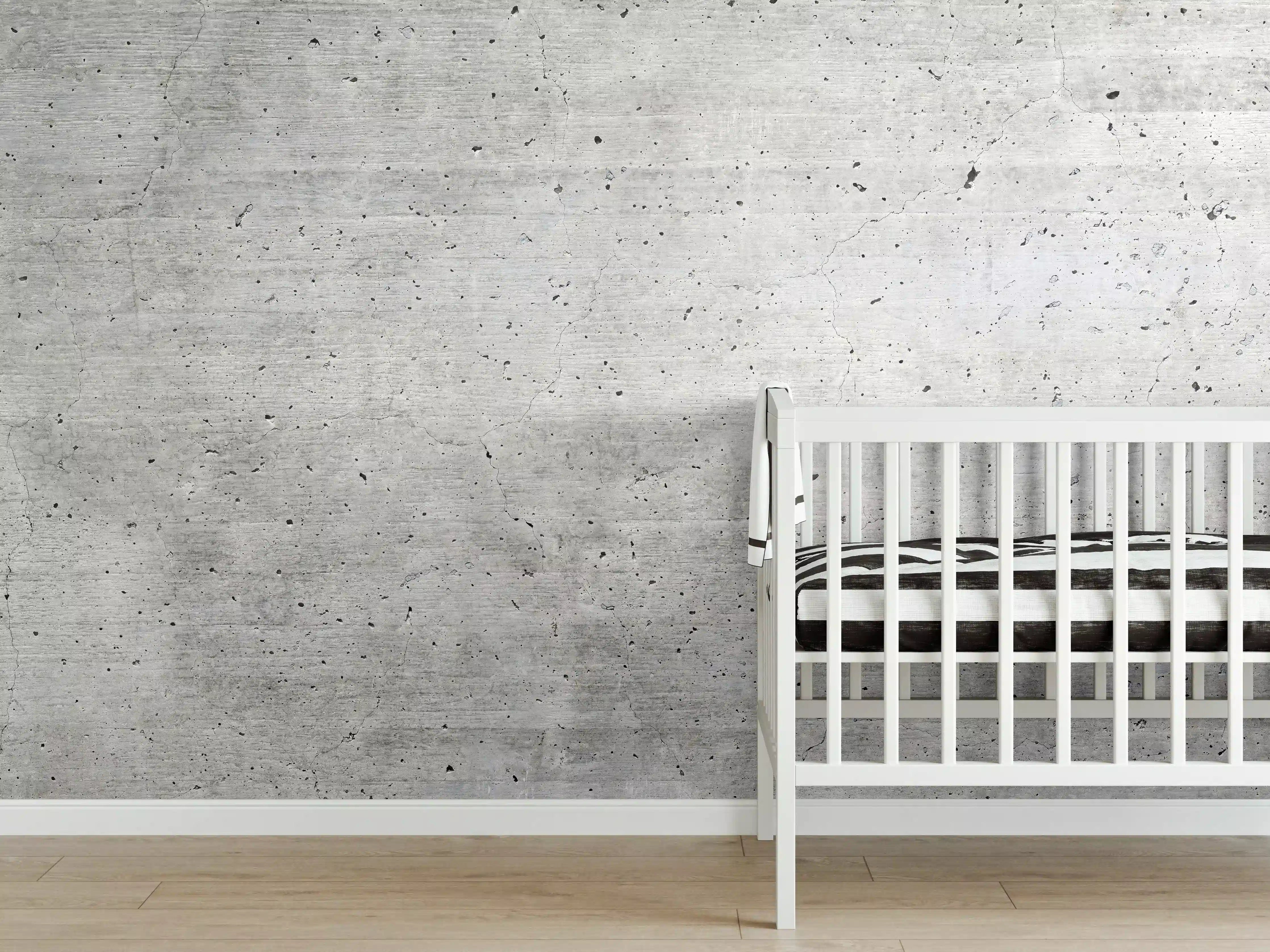 Babyzimmer Wandgestaltung - Alter gräulicher Beton