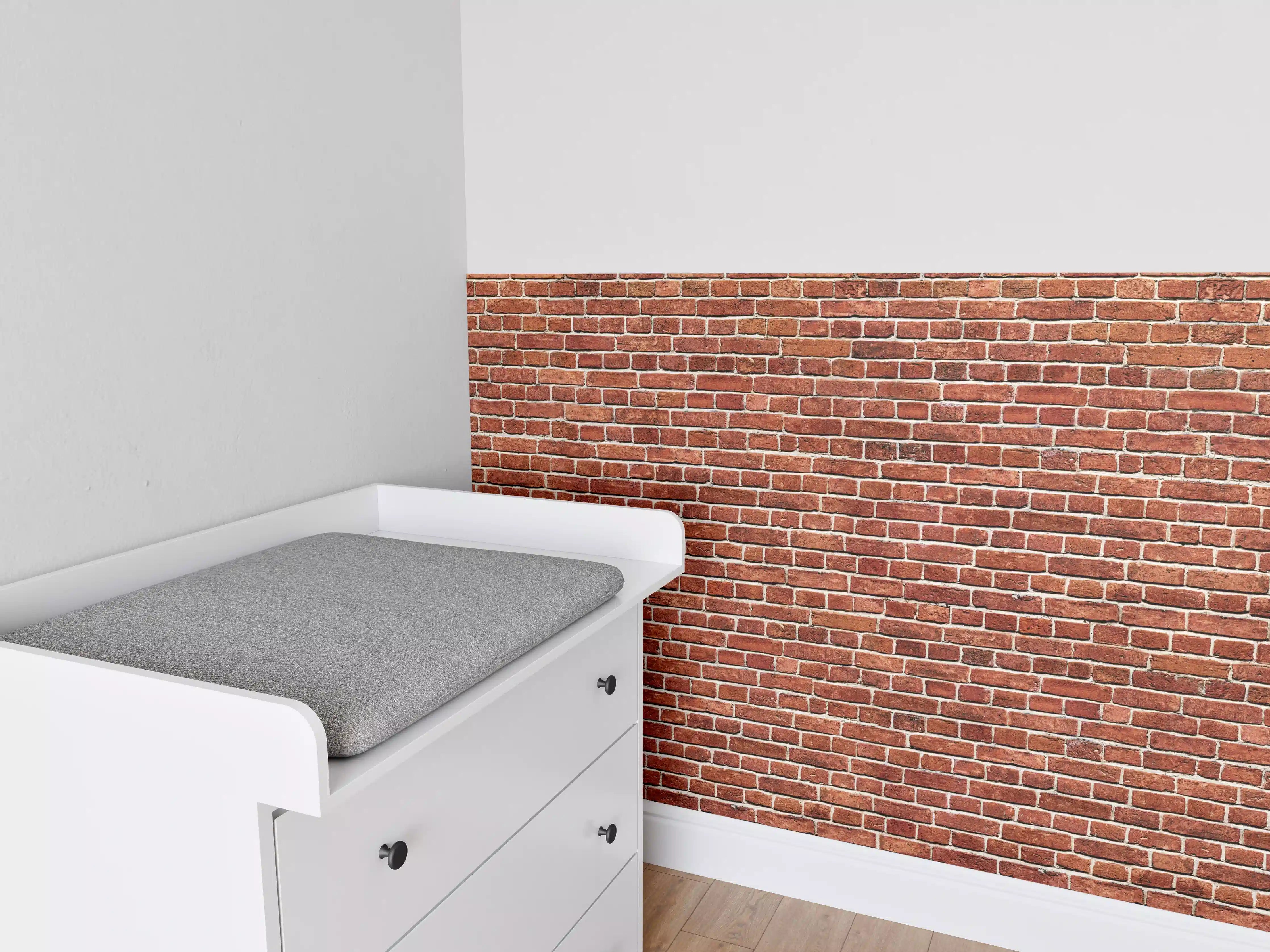 Babyzimmer Wandgestaltung - Alter rote Backsteinmauer