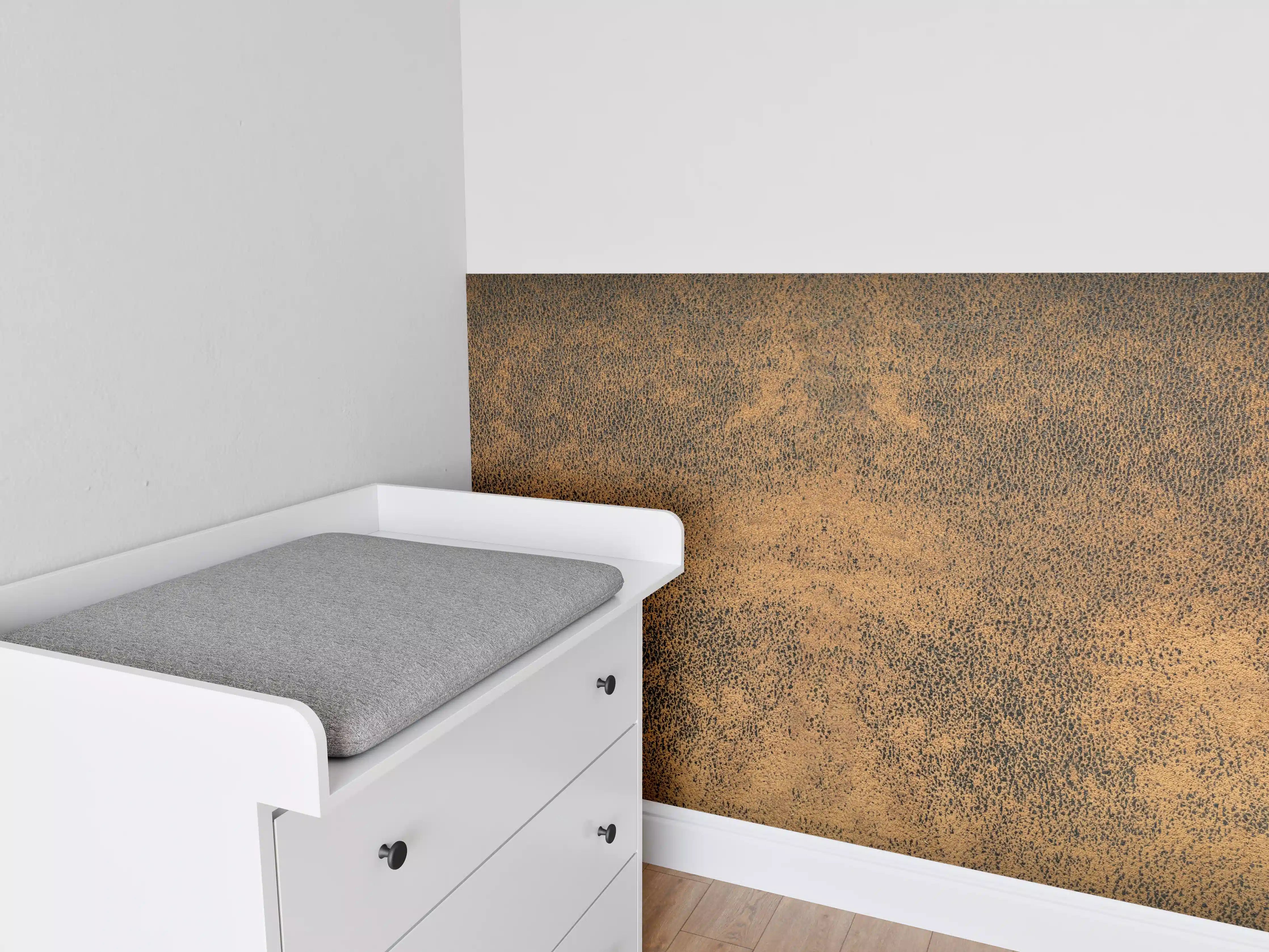 Babyzimmer Wandgestaltung - Altes braunes rustikales Leder