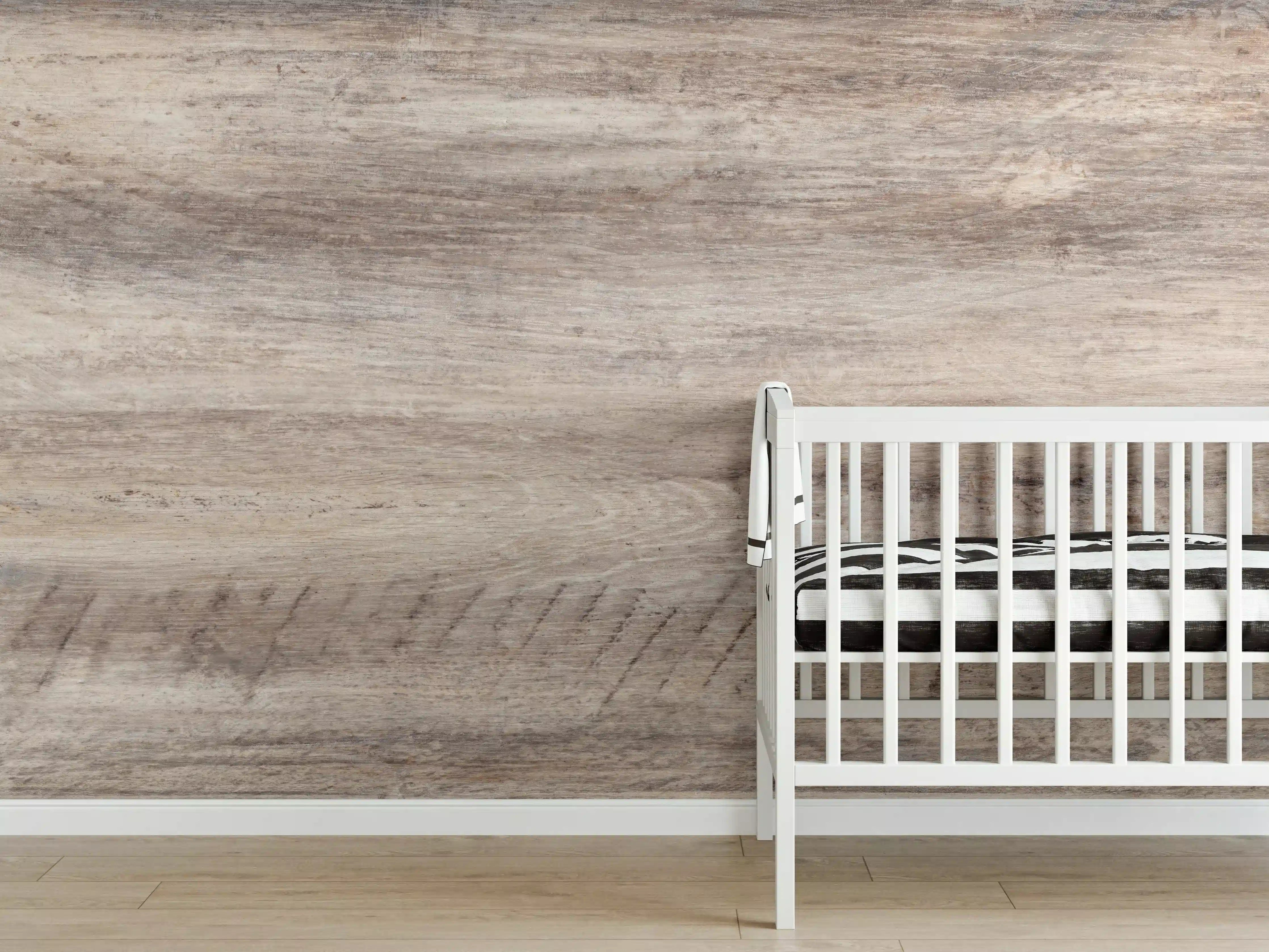 Babyzimmer Wandgestaltung - Antike Holztextur